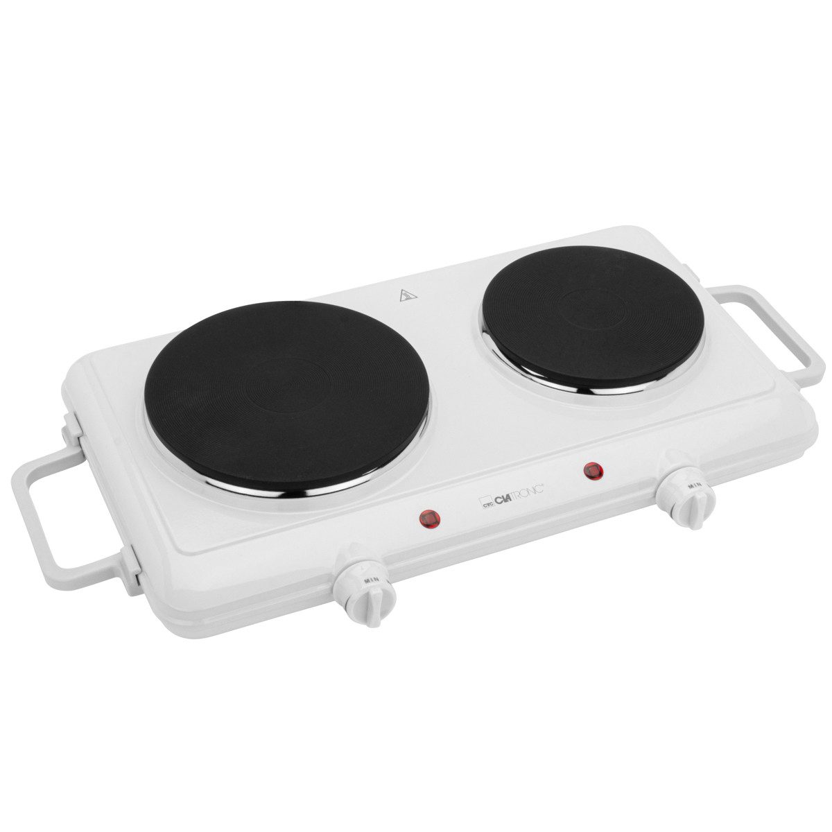 CLATRONIC Doppelkochplatte DKP 3583, für Camping, Küche, Büro, Ø ca. 180 mm & 150 mm