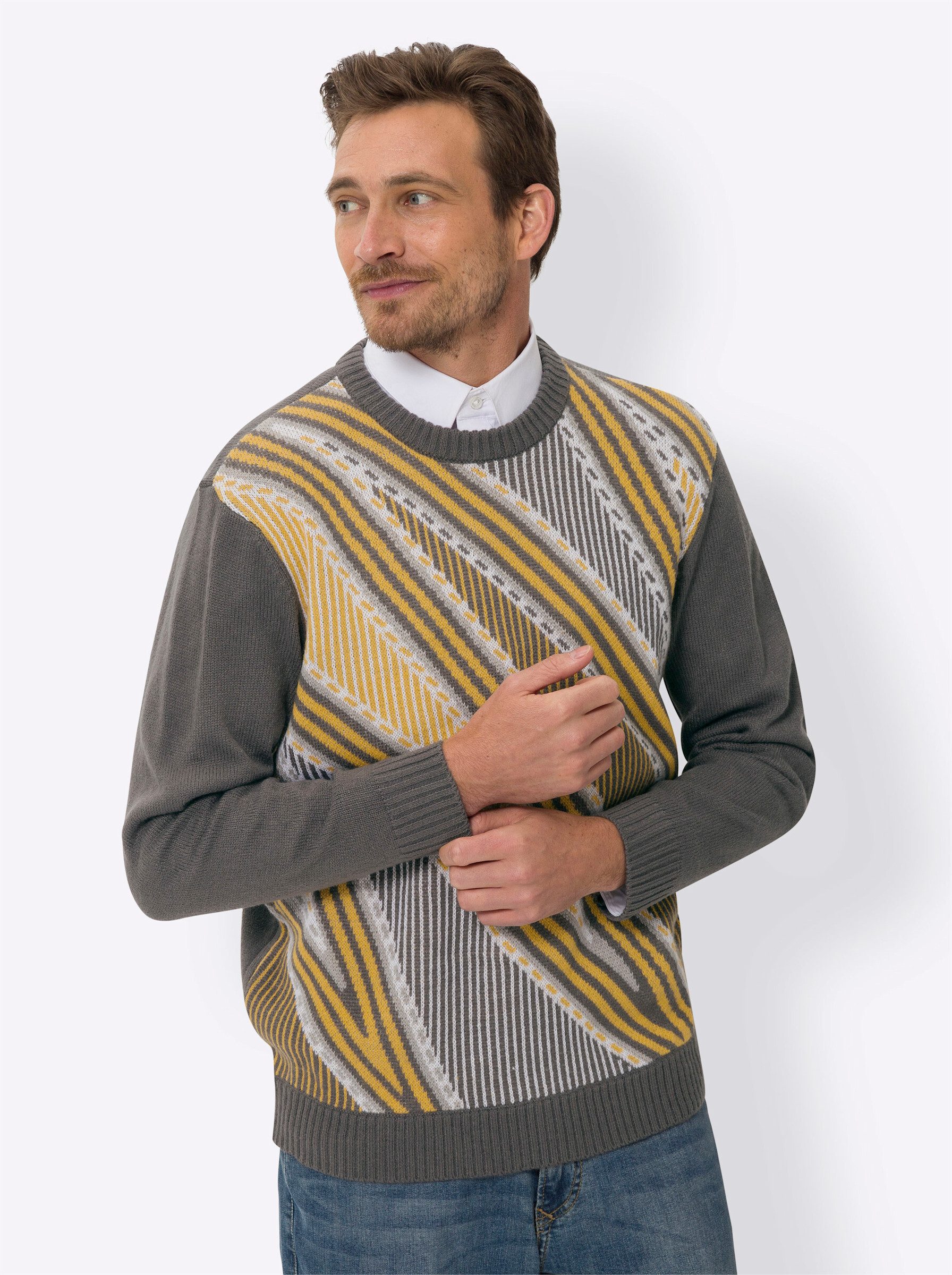 Strickpullover Rundhals-Pullover