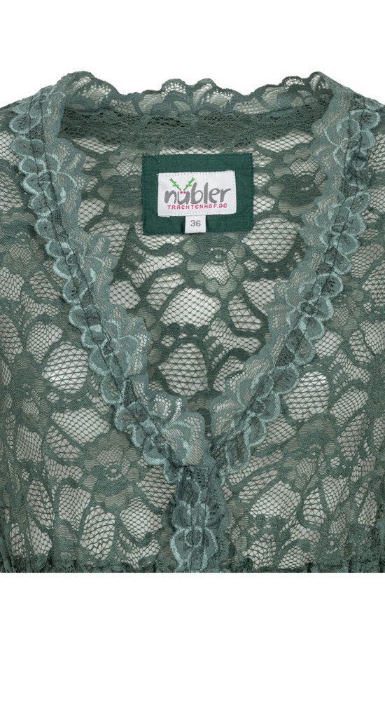 Nübler Dirndlbluse Dirndlbluse 3/4 Arm Laura in Grün von Nübler