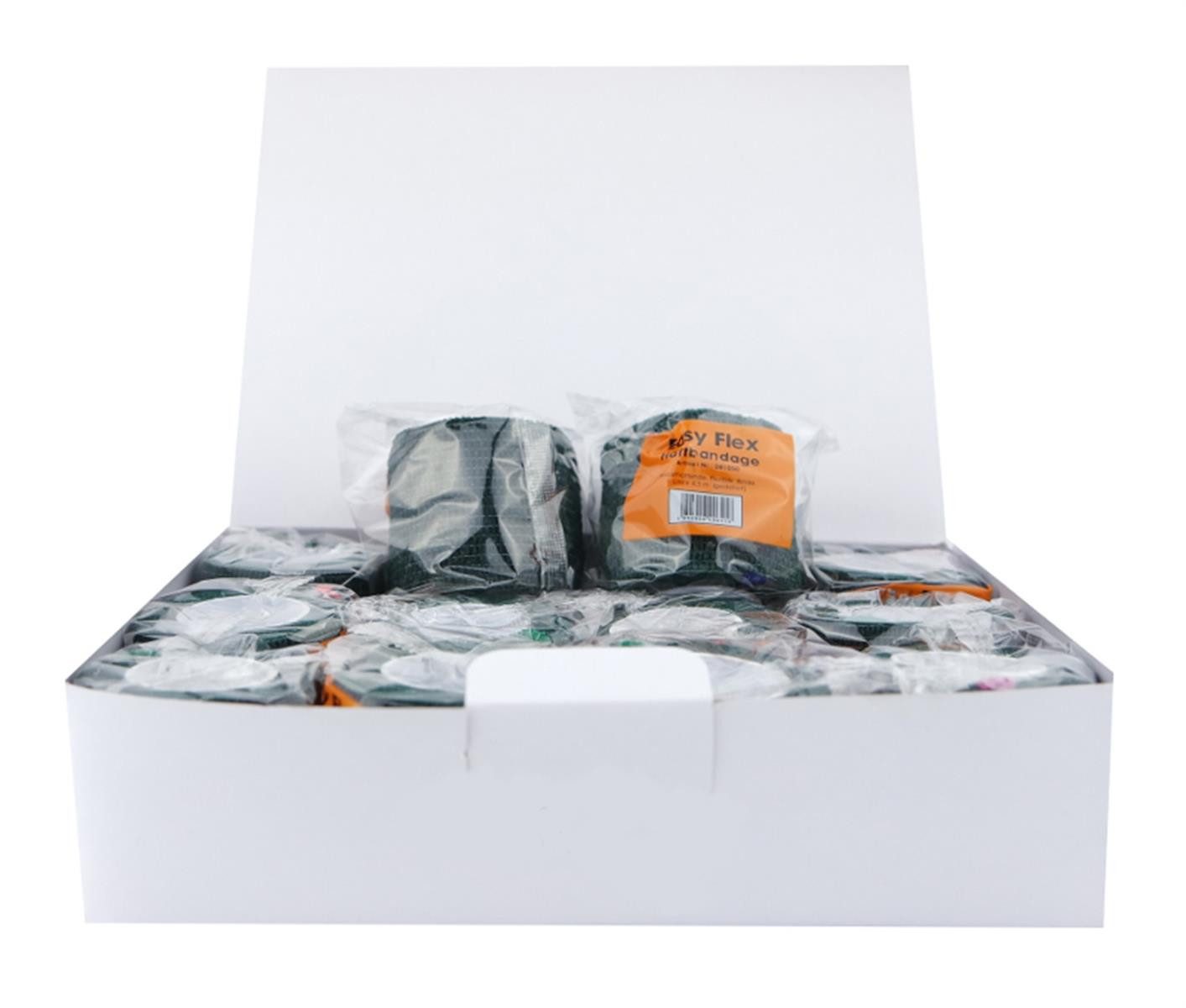varivendo Bandage 12x Haftbandage Dunkelgrün 50mm x 4,5m selbsthaftend (Rollen, 12-tlg., Haftbandagen), Bandage Sportbandage Sportverband