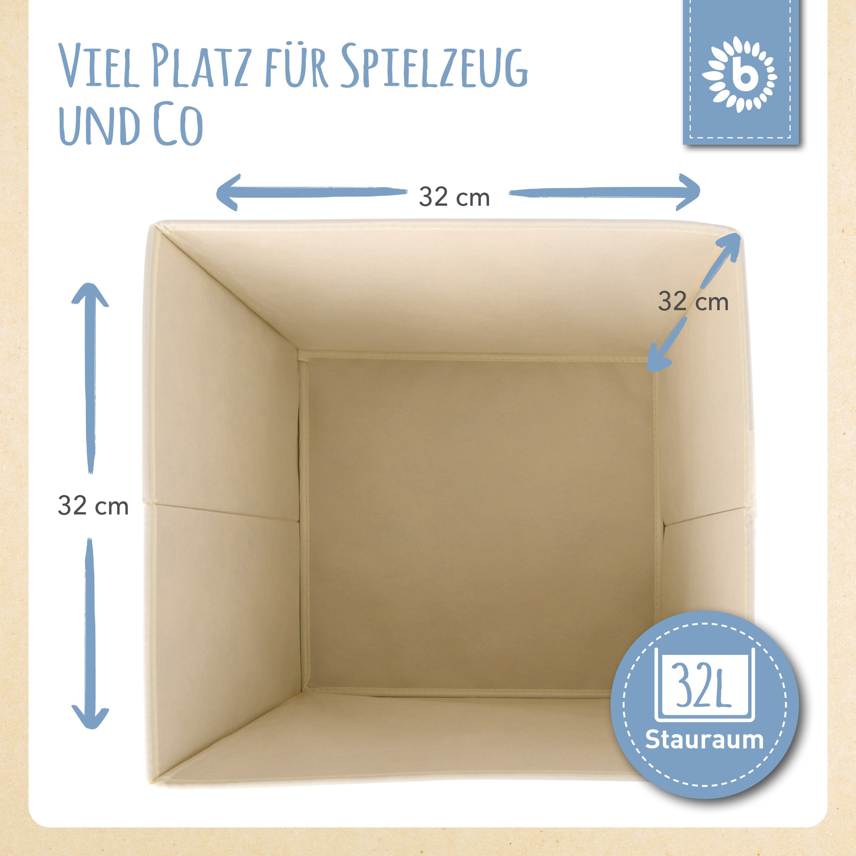 BIECO Spielzeugtruhe Bieco Kinder Aufbewahrungsbox Wal 36L, faltbar Kallax Spielzeugkiste