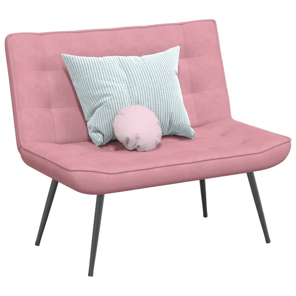 vidaXL Sitzbank Sitzbank Rosa 110x74x84 cm Samt