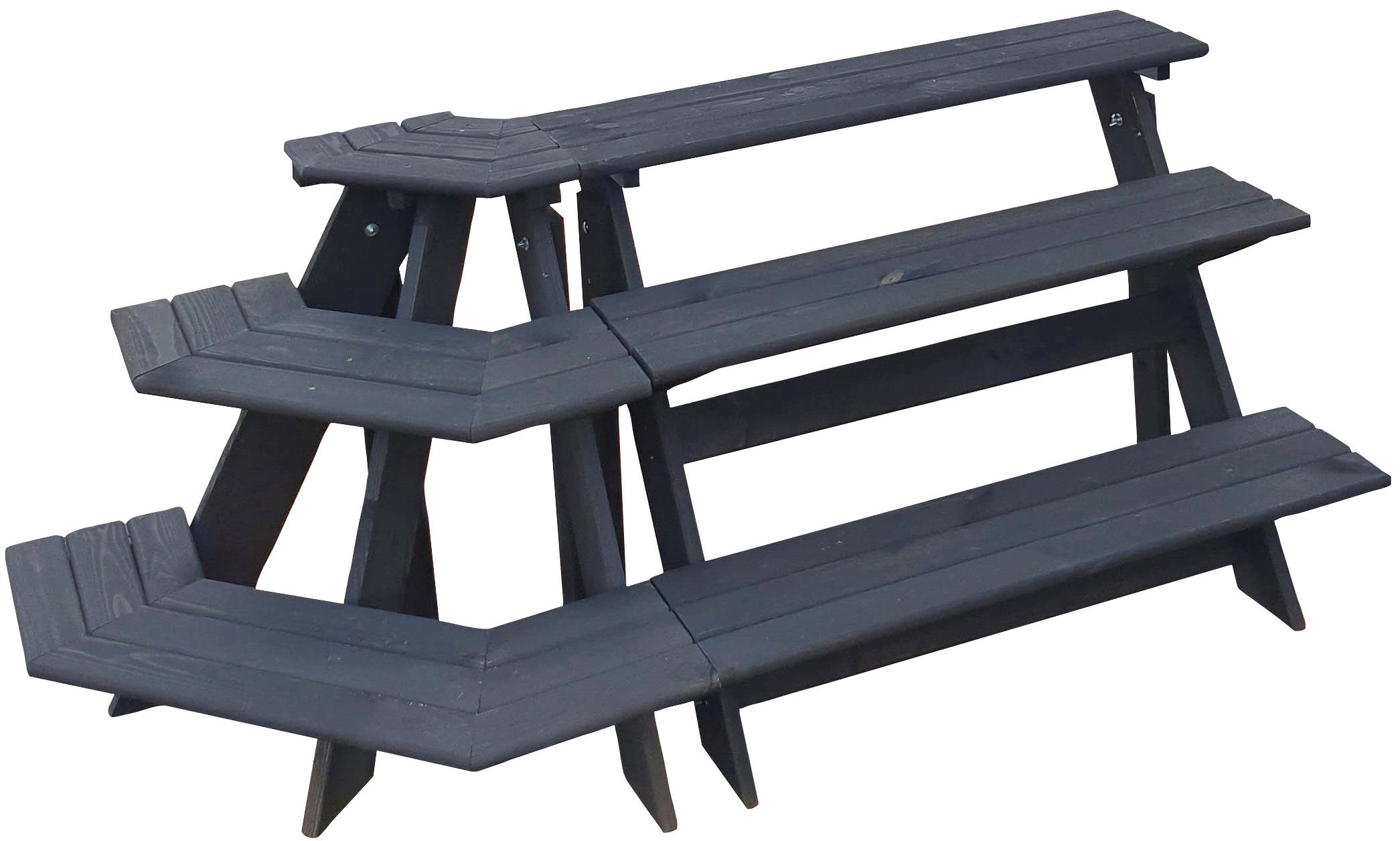 promadino Blumenständer Blummentreppe A_nja, mit Eckelement, BxTxH: 137x59x62 cm