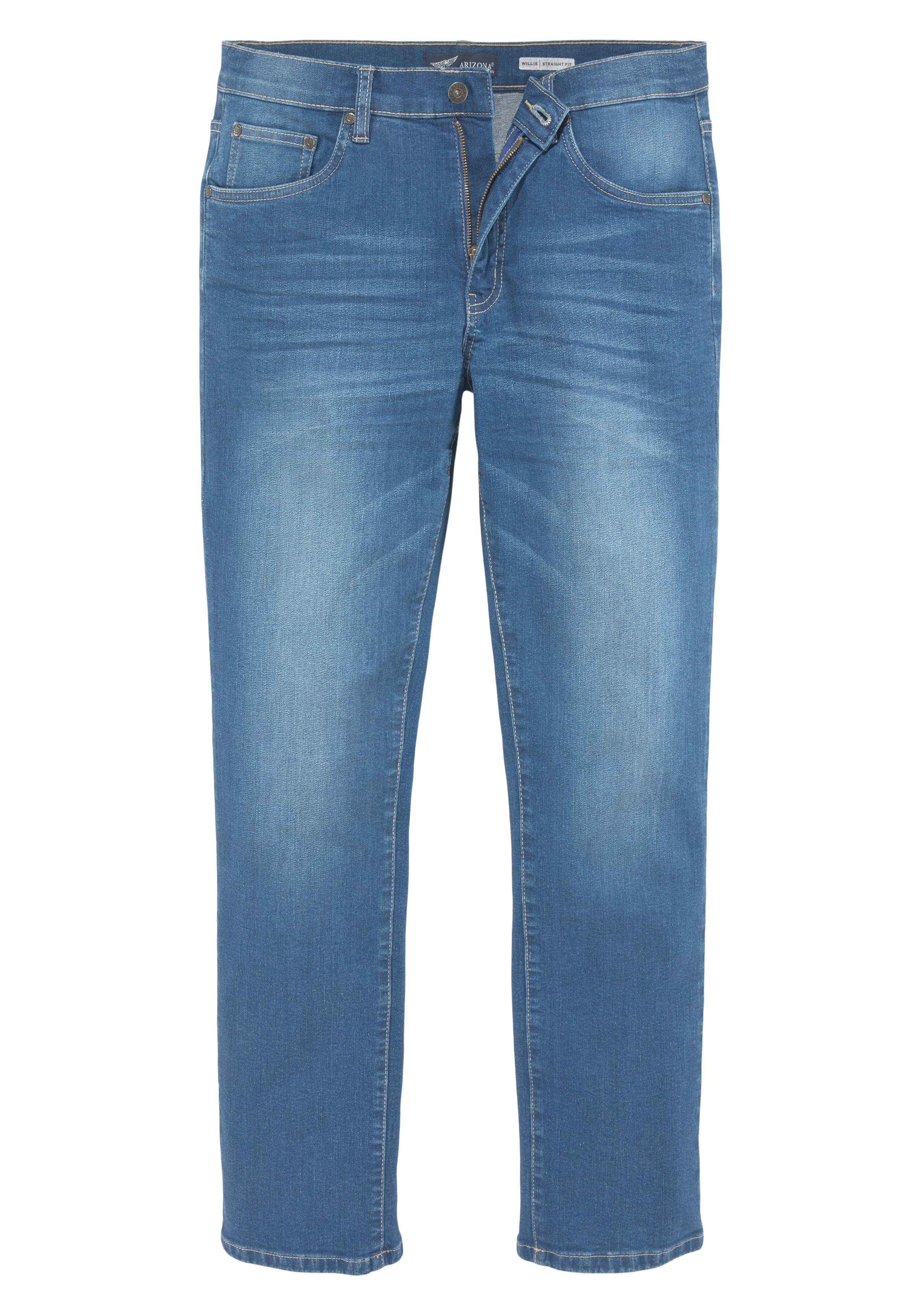 Arizona Stretch-Jeans Willis (Packung, 2-tlg) straight-fit, lange Beine, mit Nieten, niedrige Leibhöhe