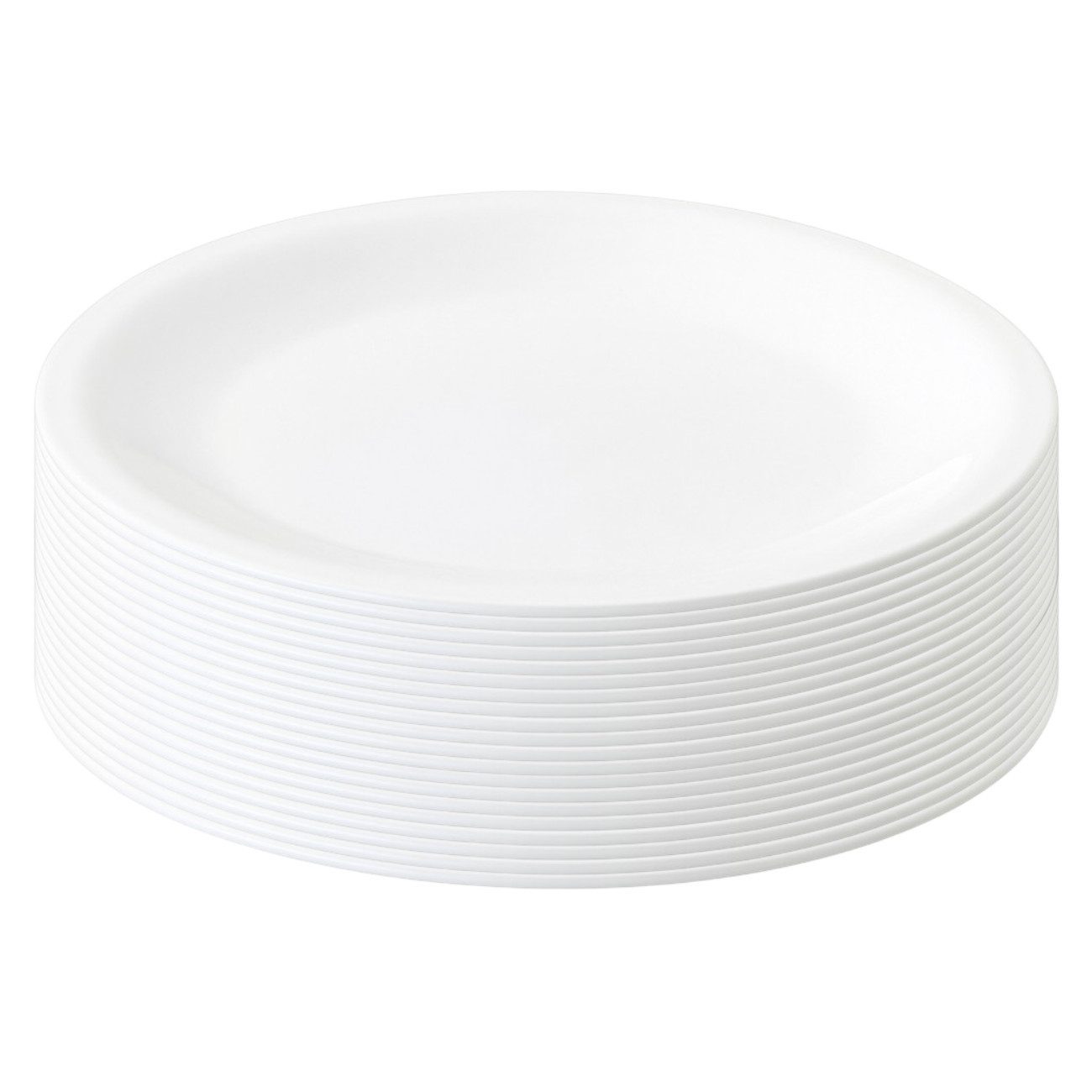 Engelland Plastikteller Wiederverwendbare Kunststoffteller, flach, BPA-frei, Ø 23,5 cm, (20 St), bruchfest, Mehrweg, mikrowellen- & spülmaschinenfest, Camping, Party