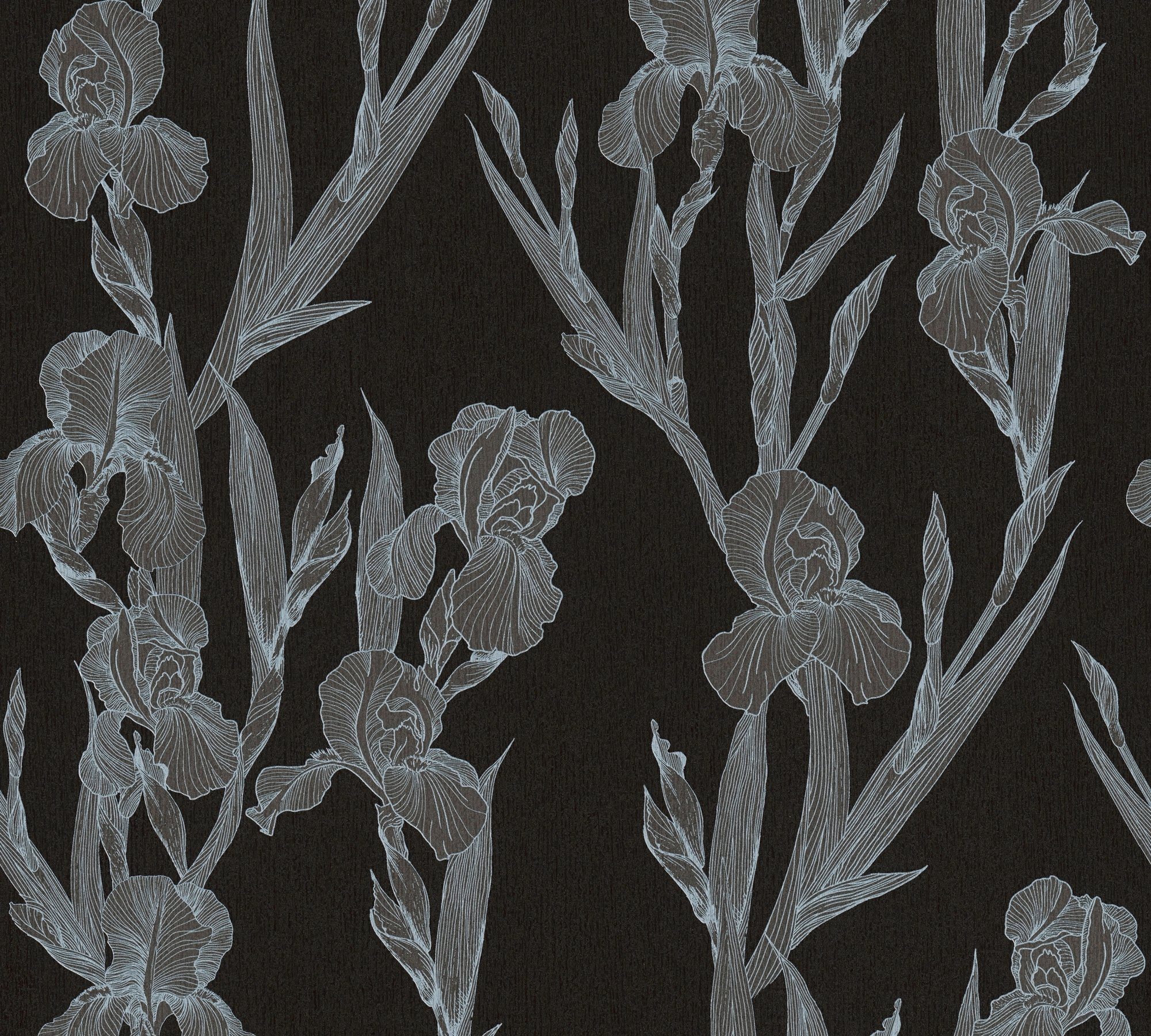 schwarz/grau/weiß Tapete Designertapete botanisch, Vliestapete, floral, Création Blumen Daniel Hechter A.S.