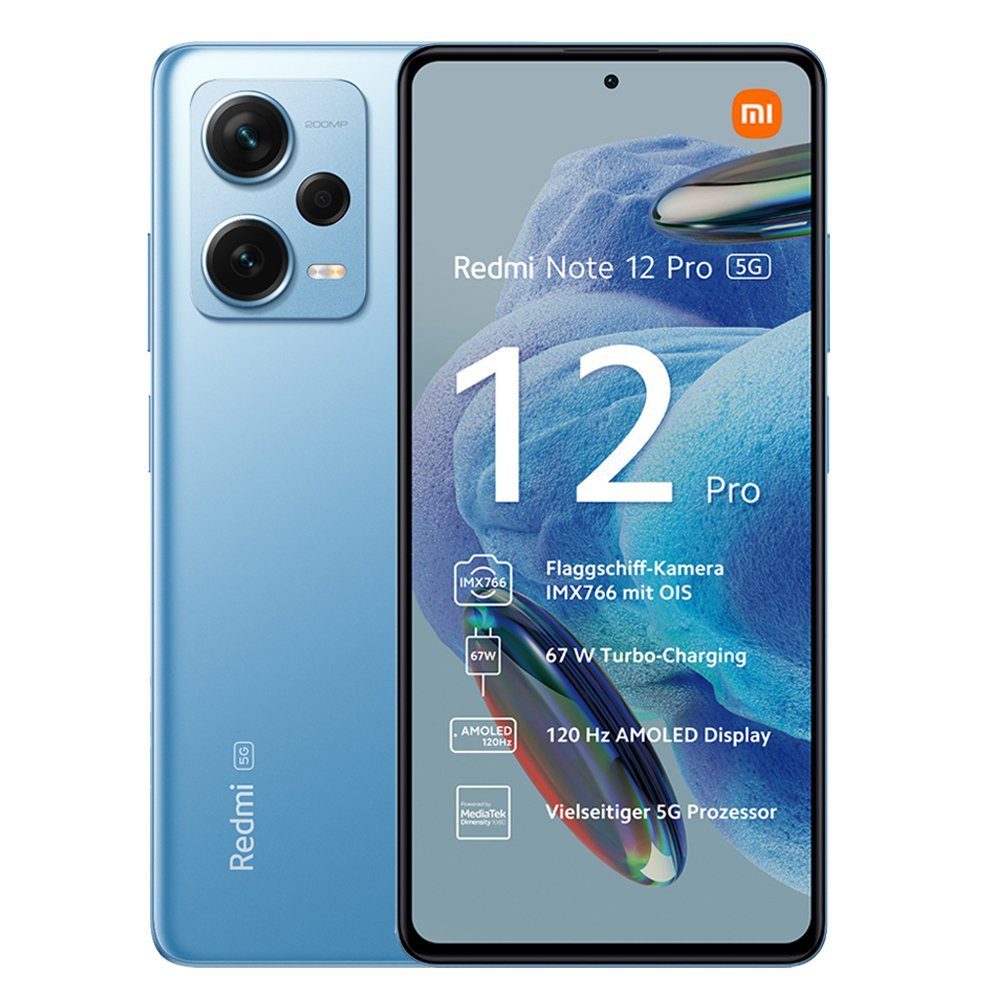 Xiaomi Redmi Note 12 Pro 5G Smartphone Handy (16,94 cm/6.67 Zoll, 128 GB Speicherplatz, 50 MP Kamera)