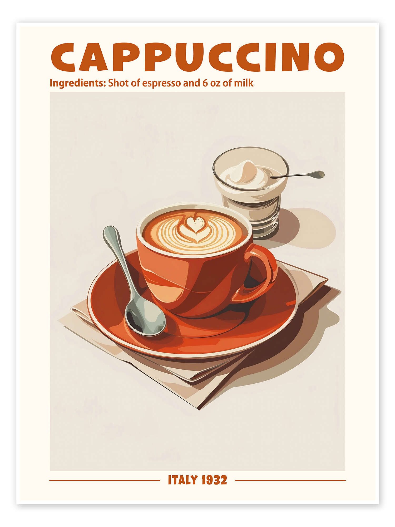 Posterlounge Wandbild Cappuccino, Italy 1932, TAlex, erhältlich als Poster, günstig online kaufen