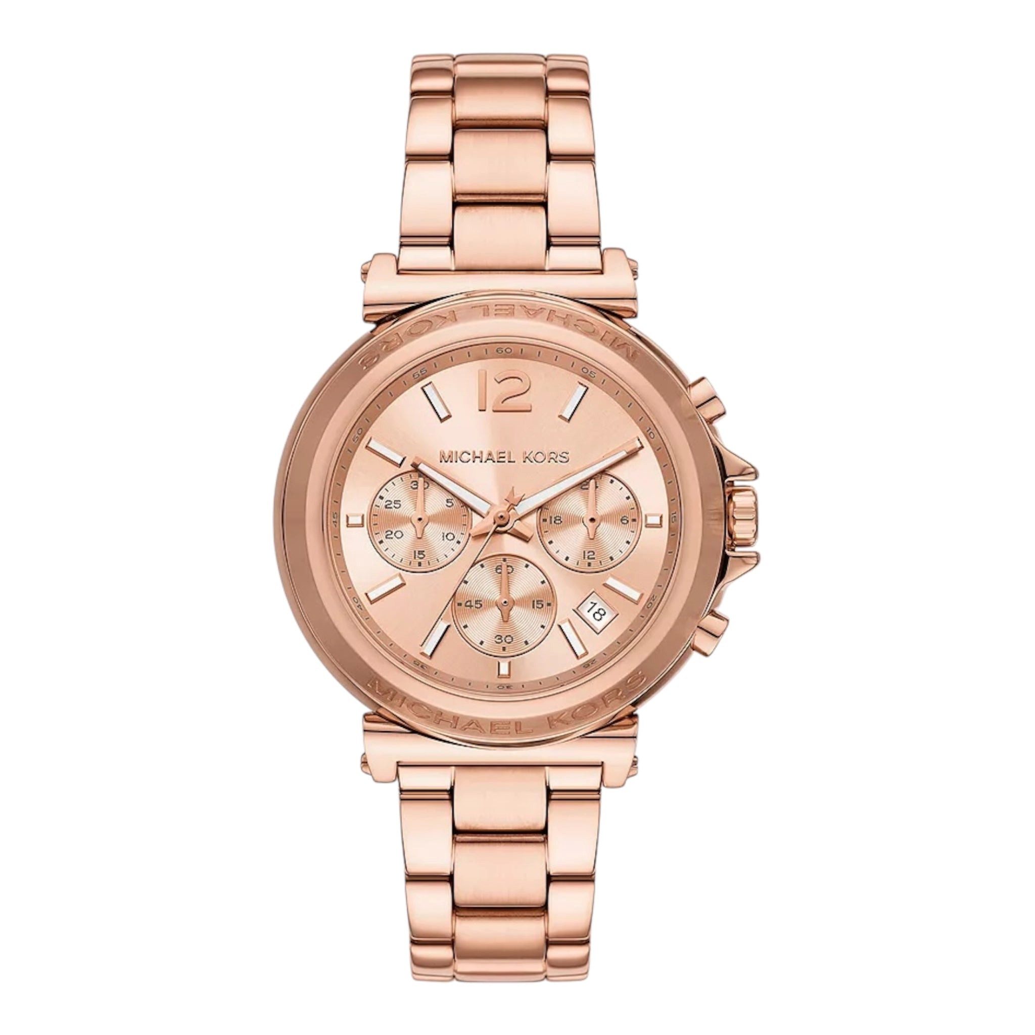 Quarzuhr Michael Kors Uhr Chronograph Maren Edelstahl roségoldfarben