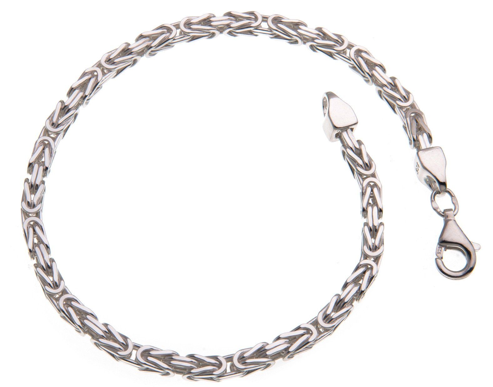 Bild von Silberkettenstore Silberarmband Königskette Armband 3mm, 925 Silber, 16-25cm