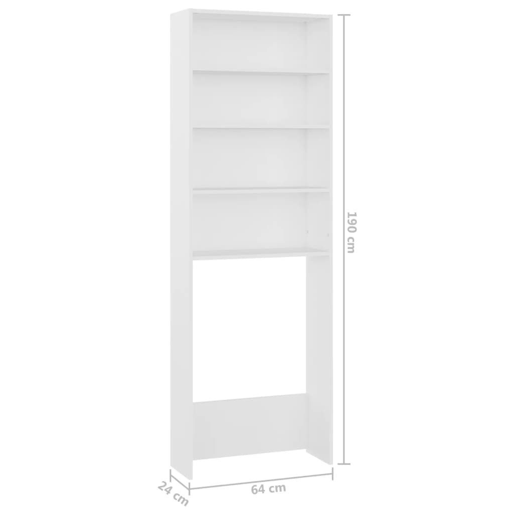 Waschmaschinenschrank cm vidaXL 64x24x190 Waschmaschinenumbauschrank Weiß