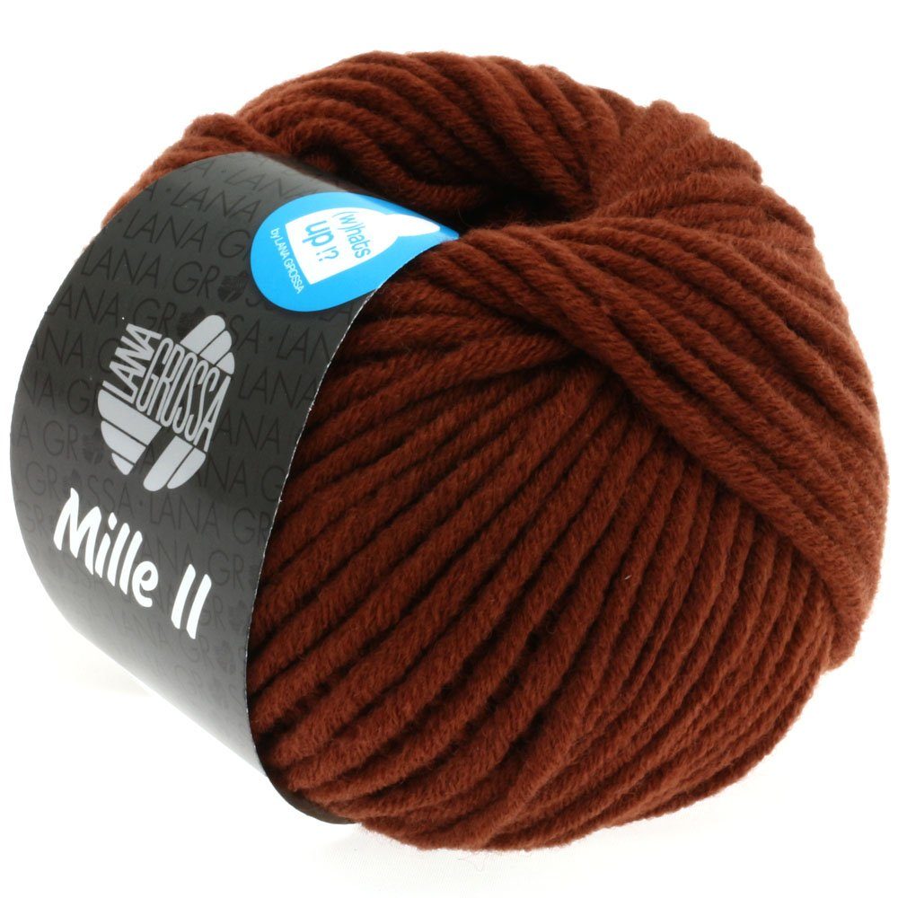 LANA GROSSA MILLE II Häkelwolle, 55 m (strapazierfähiges Mischgarn mit Merinowolle), 50 g
