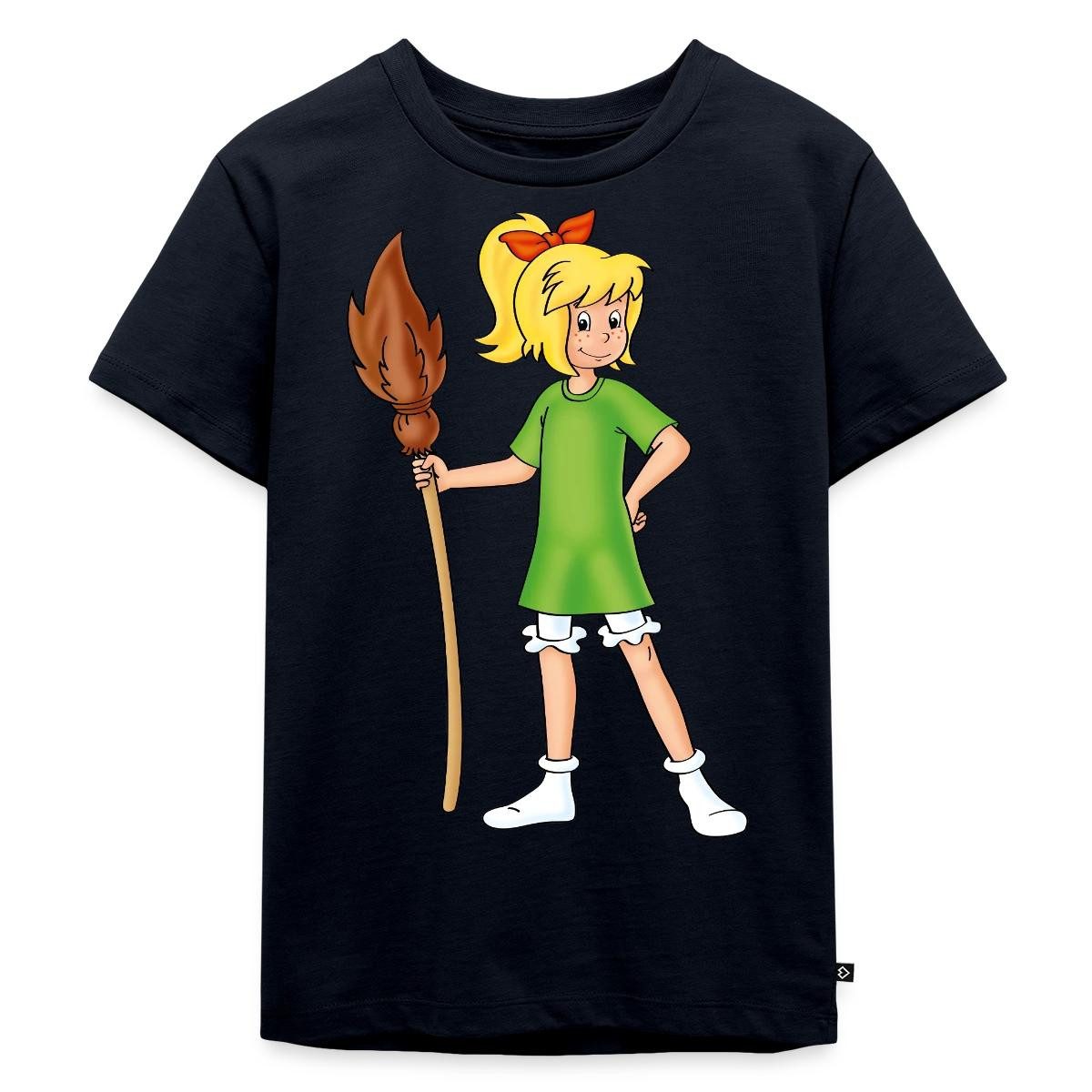 Spreadshirt T-Shirt Bibi Blocksberg Mit Ihrem Besen Kartoffelbrei Kinder Premium T-Shirt (1-tlg)