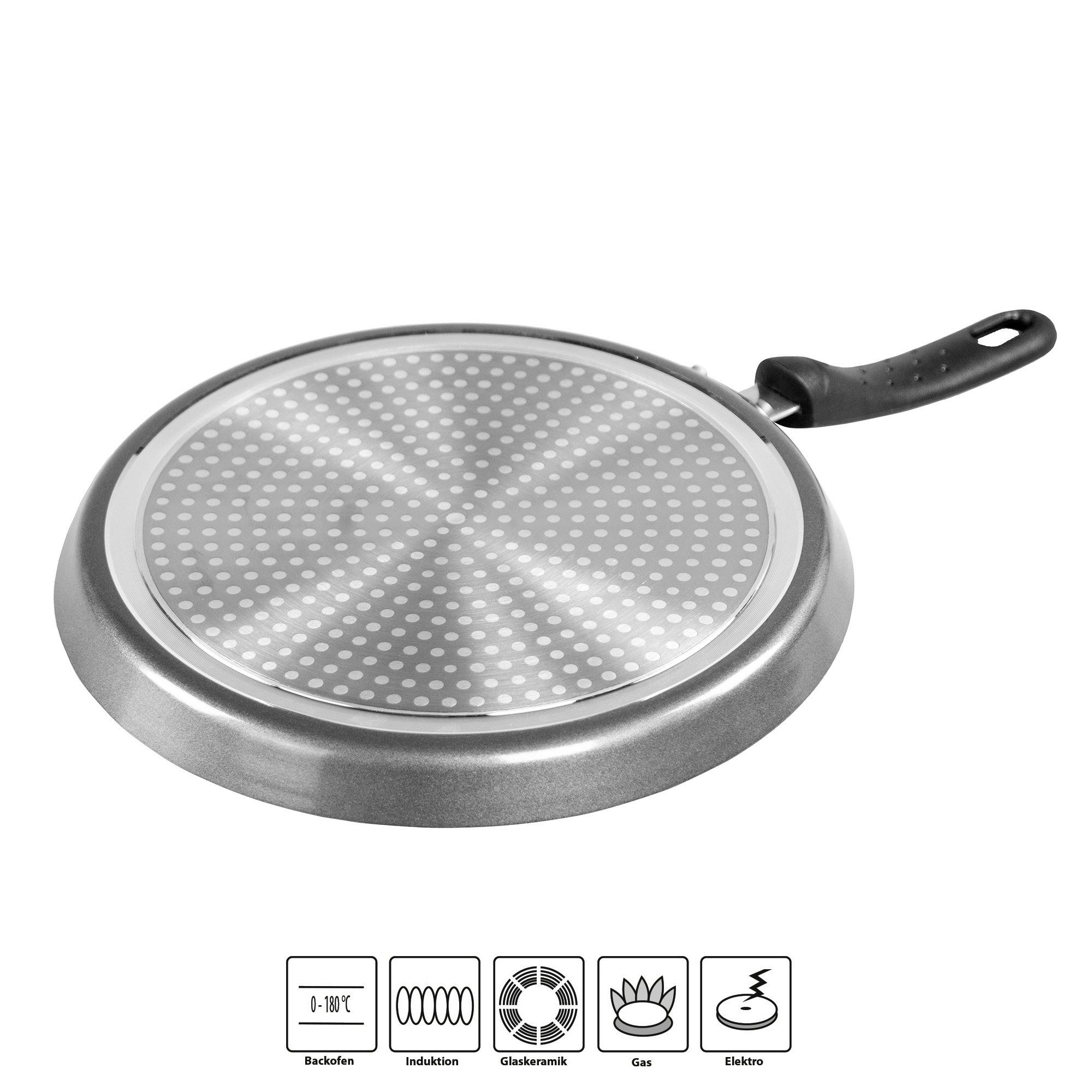 STONELINE Crêpepfanne, Aluminium (1-tlg), mit echten Steinpartikeln, induktionsgeeignet, Designed in Germany