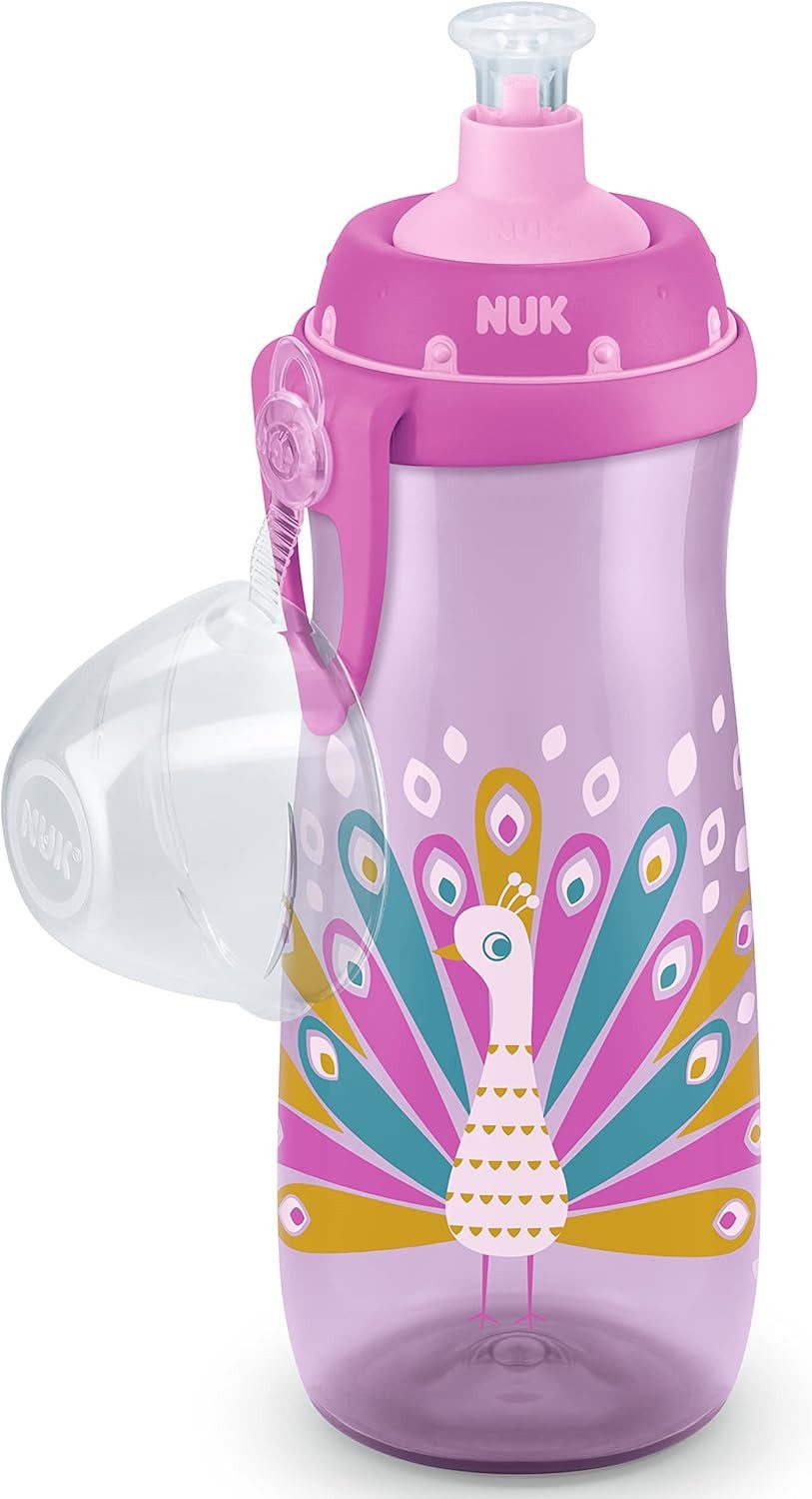 NUK Trinkflasche NUK Sports Cup 450ml – Farbwechsel Design, Für Mädchen