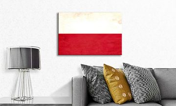 WandbilderXXL Leinwandbild Polen, Flaggen (1 St), Wandbild,in 6 Größen erhältlich