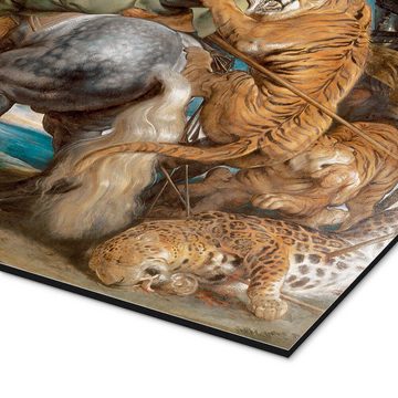 Posterlounge Alu-Dibond-Druck Peter Paul Rubens, Die Tigerjagd, Malerei