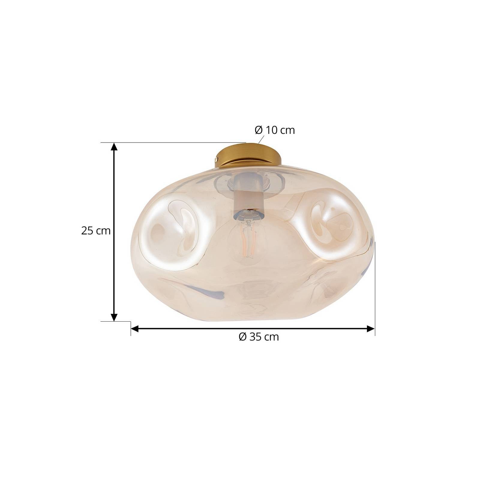 Lindby Deckenleuchten Lelia, Metall, Creme IP20, 1 x 15 W LED