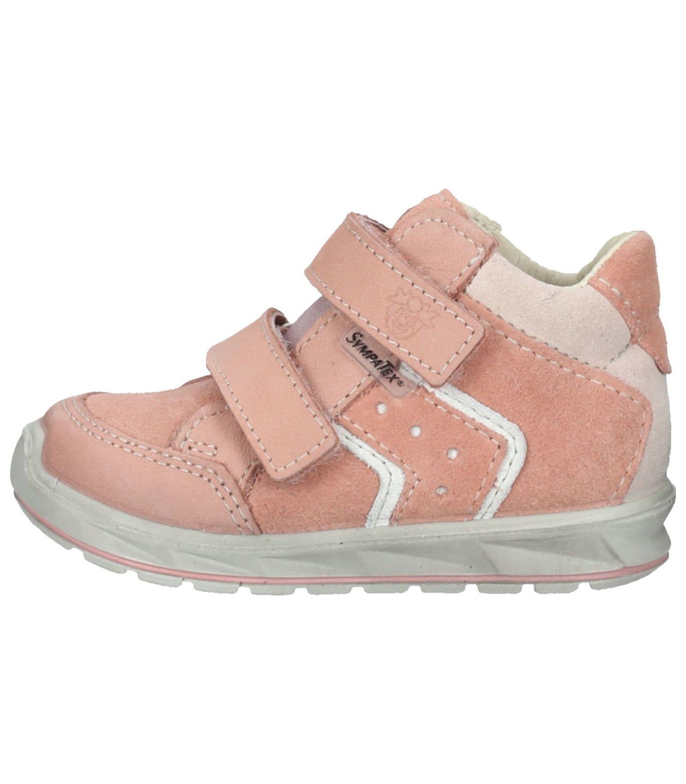 Leder/Textil Pepino Halbschuhe Hellpink Klettschuh