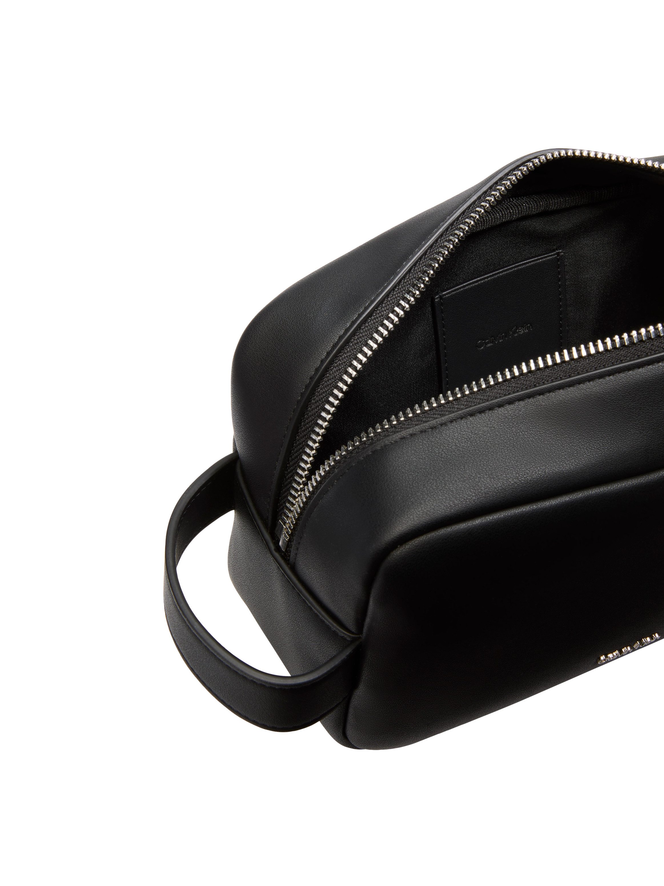Calvin Klein Kulturbeutel RAISED DOPP KIT, Unisex Kosmetiktasche, Minibag mit Handschlaufe
