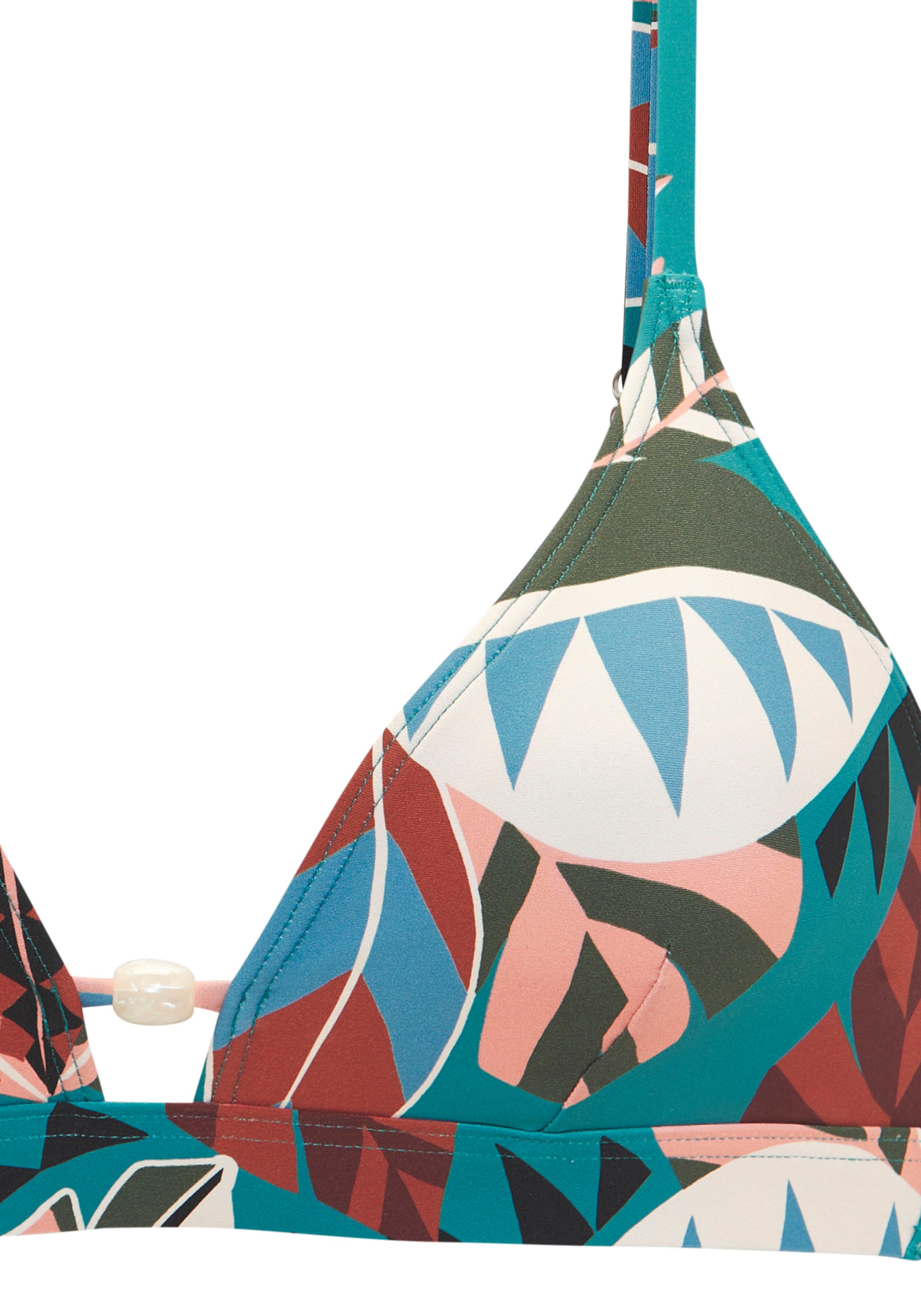 Buffalo Triangel-Bikini-Top Moana, mit modernem Allover-Print