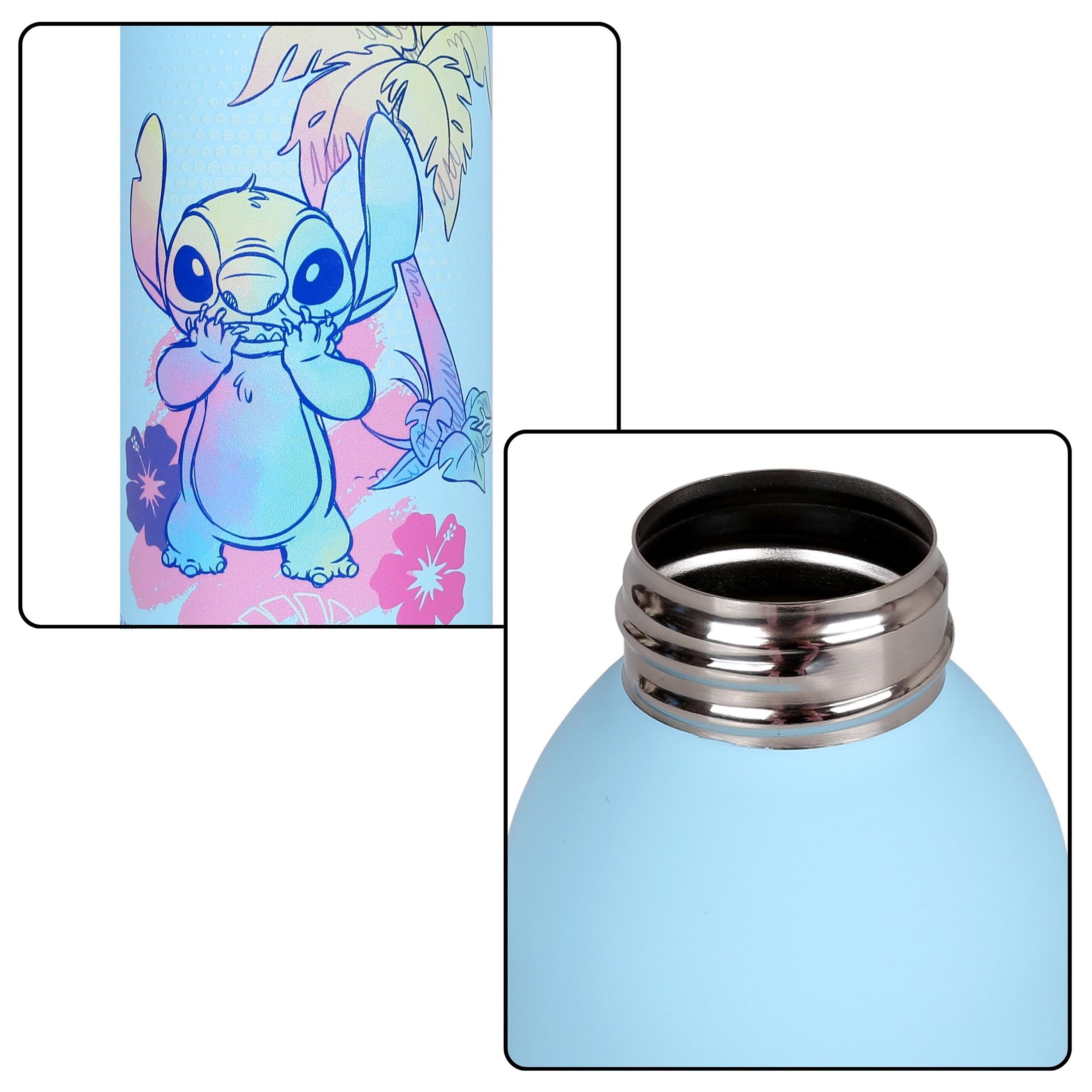 Disney Trinkflasche DISNEY Stitch Edelstahl Trinkflasche 500 ml mit 3D-Aufdruck
