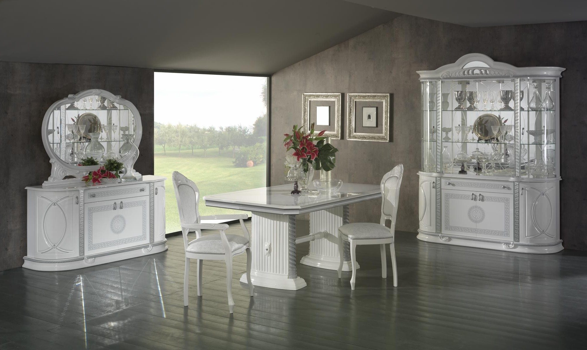 Xlmoebel Anrichte Esszimmer Komplettset mit Tisch, Couchtisch und Vitrine (Esszimmer Komplettset, Tisch, Couchtisch, Vitrine), Made in Europa