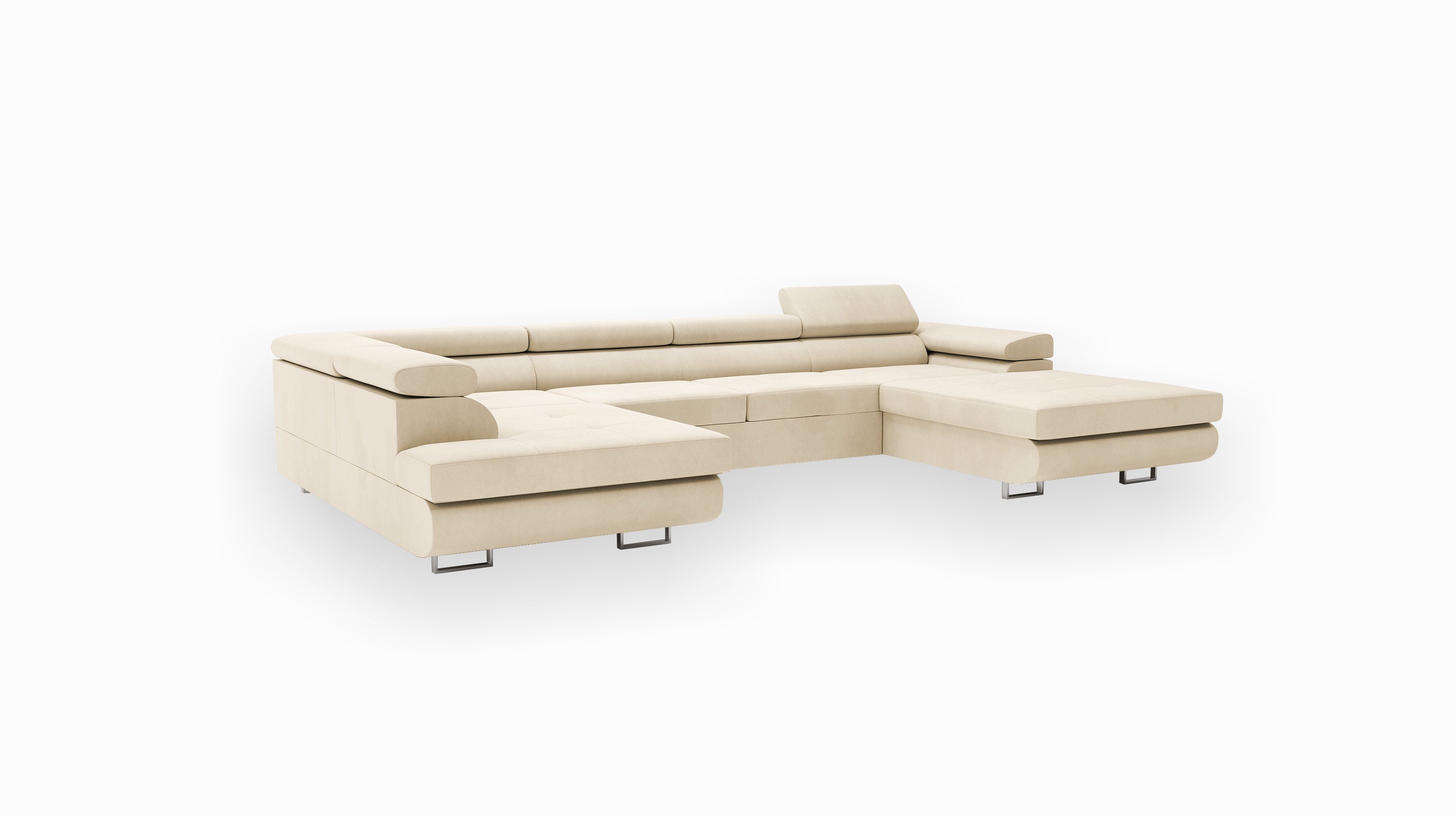 Goldstoff Wohnlandschaft mit Schlaffunktion, Couch für günstig online kaufen