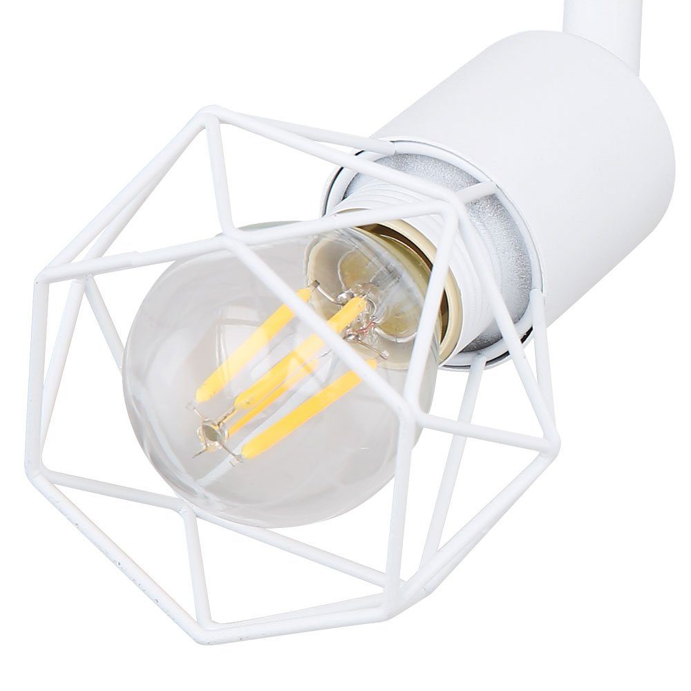 etc-shop LED Deckenspot, Leuchtmittel Zimmer- inklusive, schwenkbar Spots Lampe Decken Wohn Retro Käfig Ess Warmweiß, Strahler