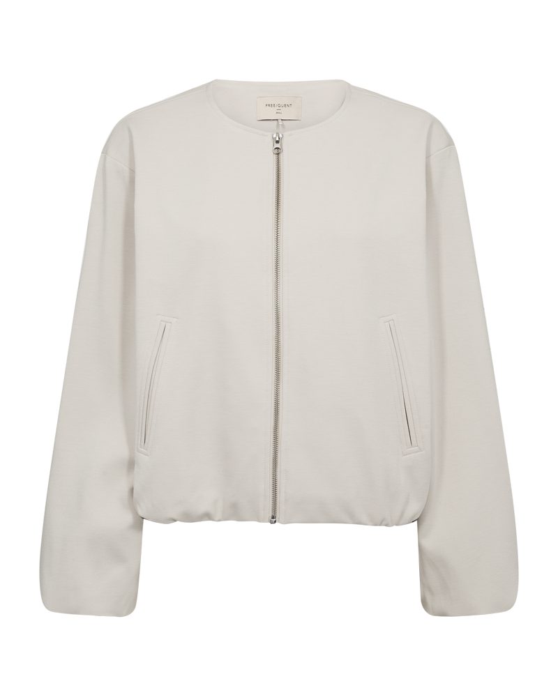 FREEQUENT Blouson FQNANNI-JACKET ohne Kragen, mit Reißverschluss