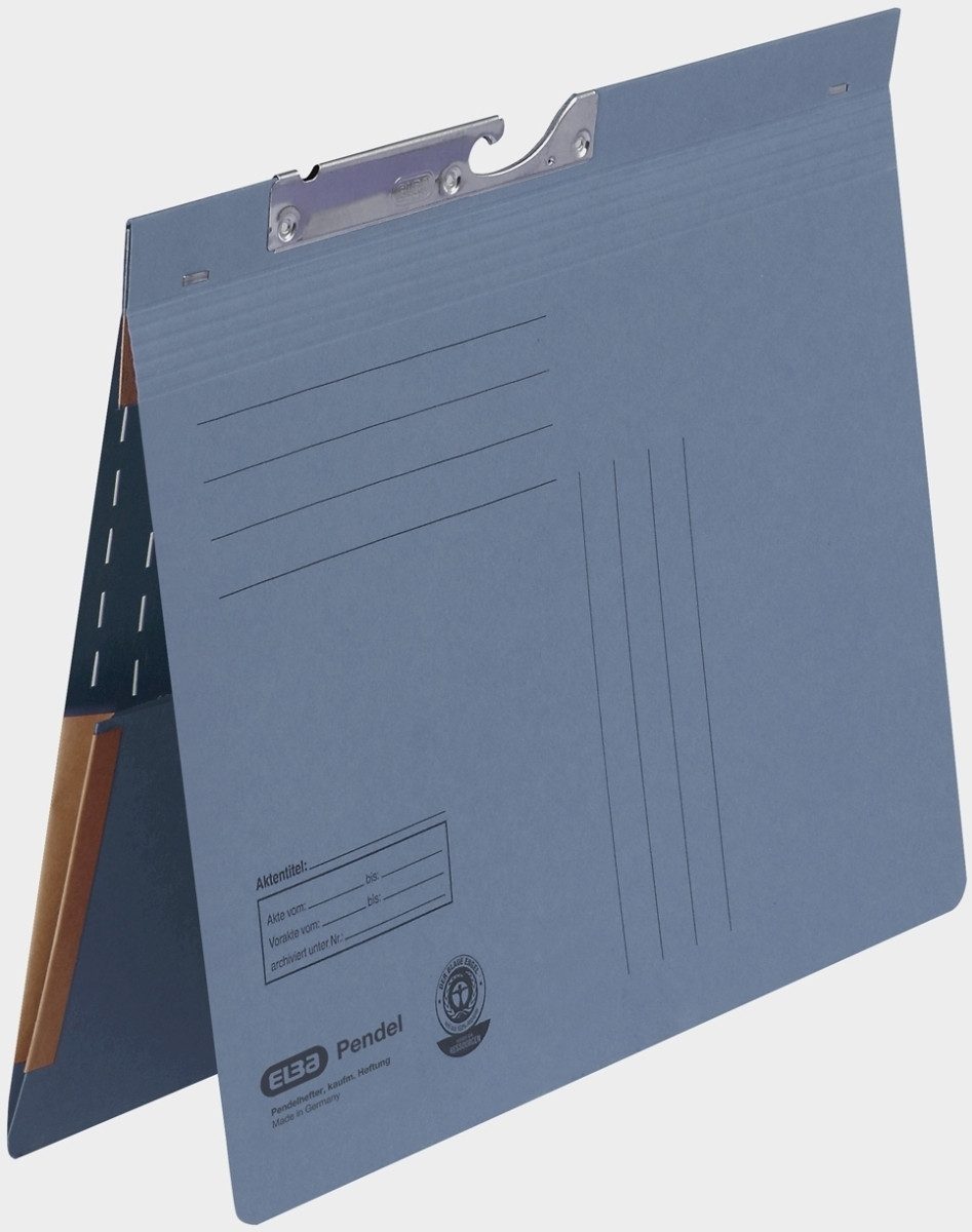 ELBA Hefter Pendelhefter kfm. Heftung mit Dehntasche Manilakarton blau