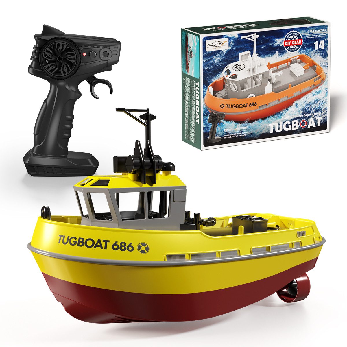 Insma RC-Boot 2,4 GHz Feuerwehrboot 8 km/h, Modelle Spielzeug