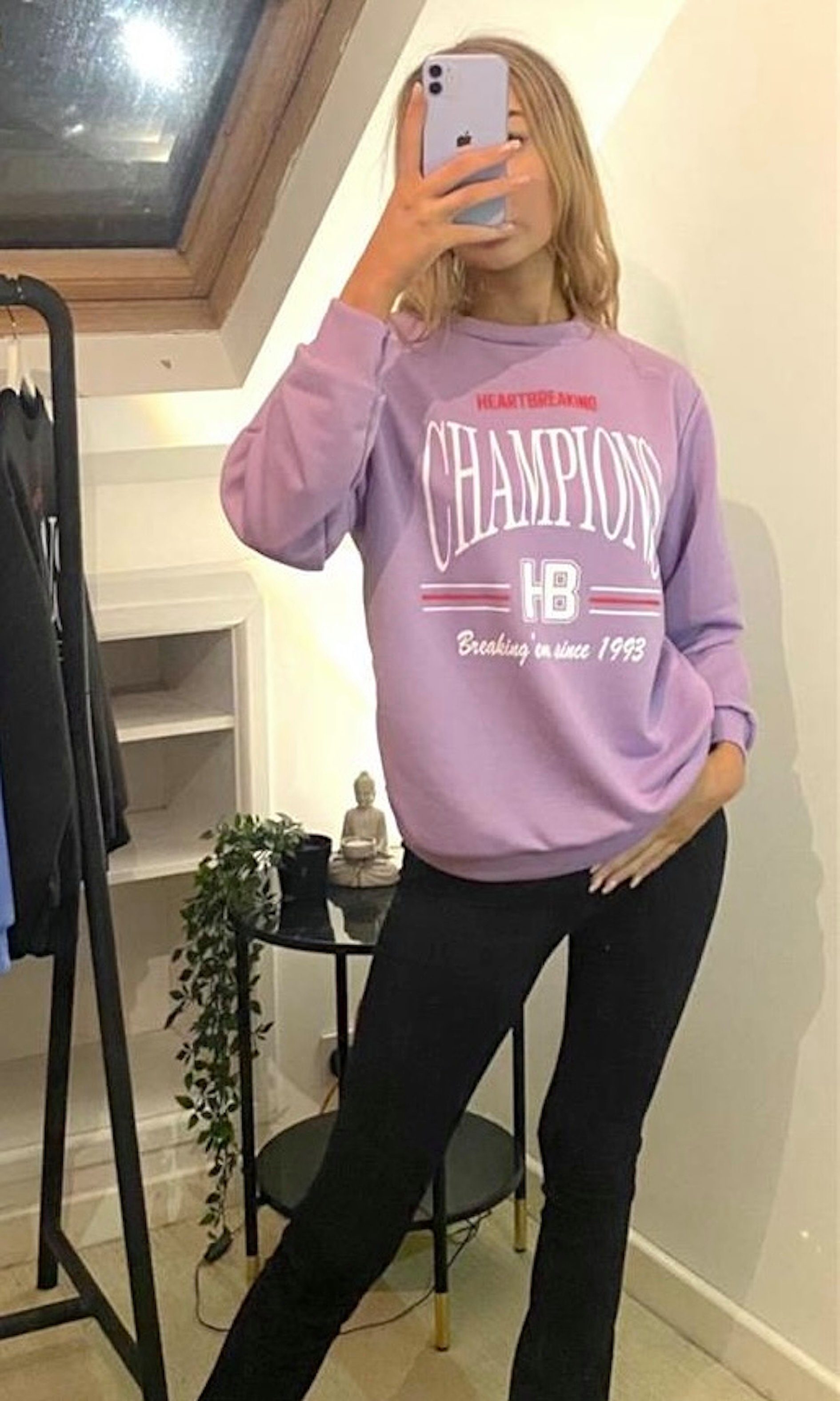 Worldclassca Sweatshirt Worldclassca Damen Sweatshirt College Champions Print Sport NEU