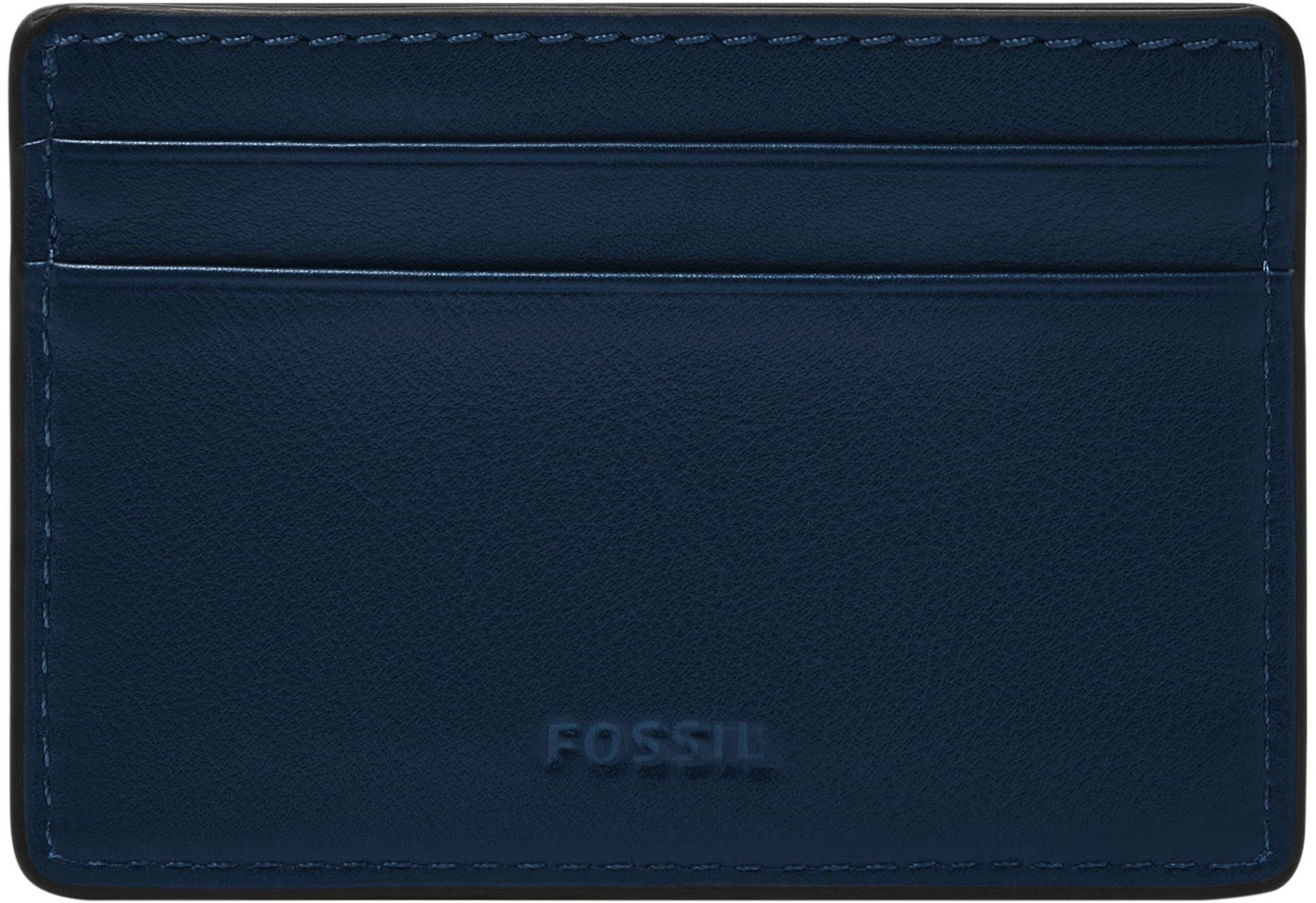 Chronograph Fossil marine), 2-tlg., als FS5795, Exklusiv-Set, Leder-Kartenmäppchen in mit EVERETT, auch Geschenk (Set, ideal einem