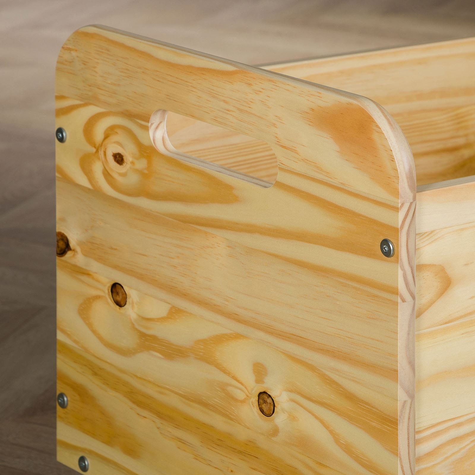 IDIMEX Spielzeugtruhe BENJAMIN (Set), Kinderzimmer Aufbewahrung aus Holz Aufbewahrungsbox mit Rollen