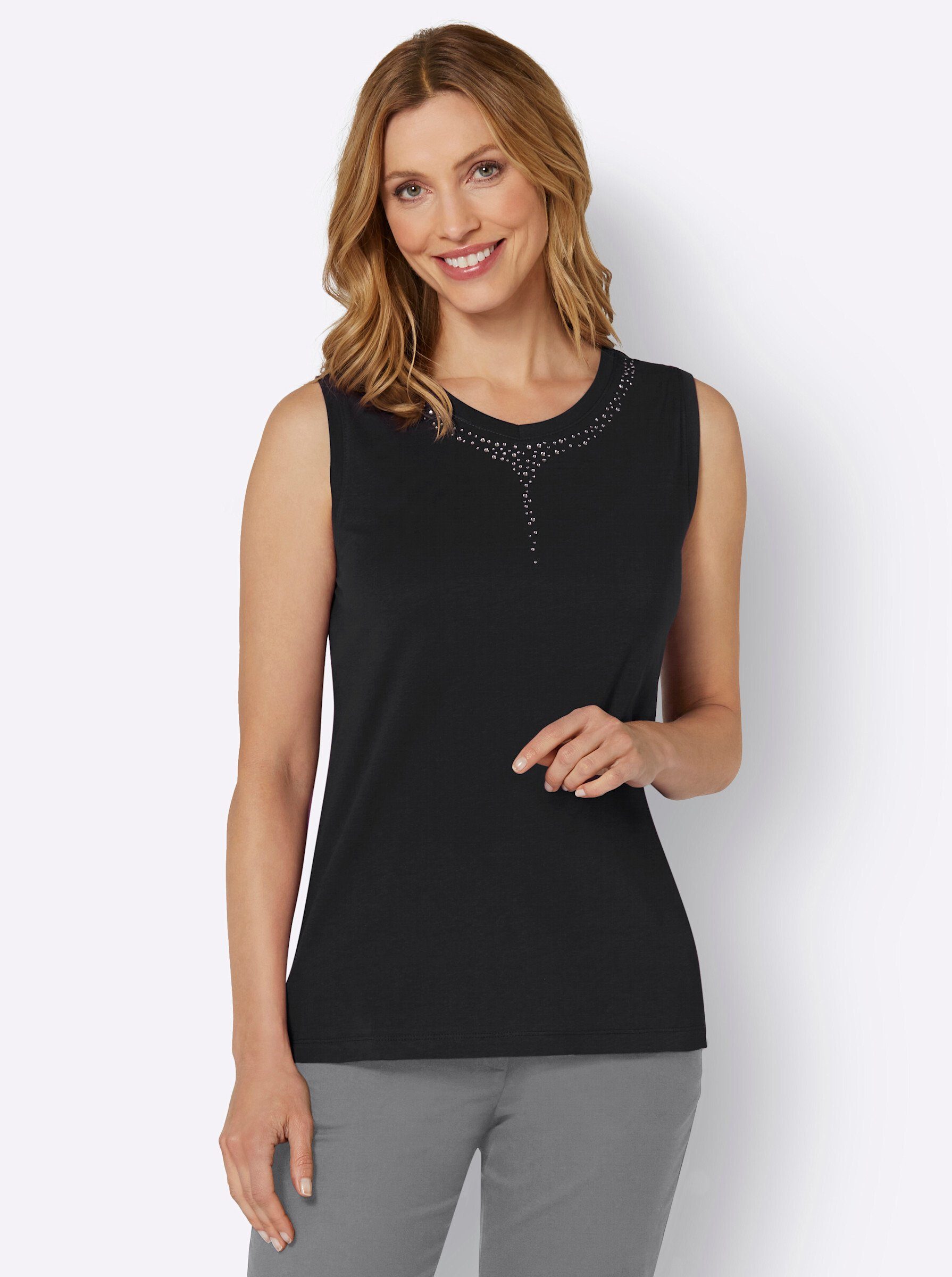 Sieh an! Shirttop Shirttop Ärmellos