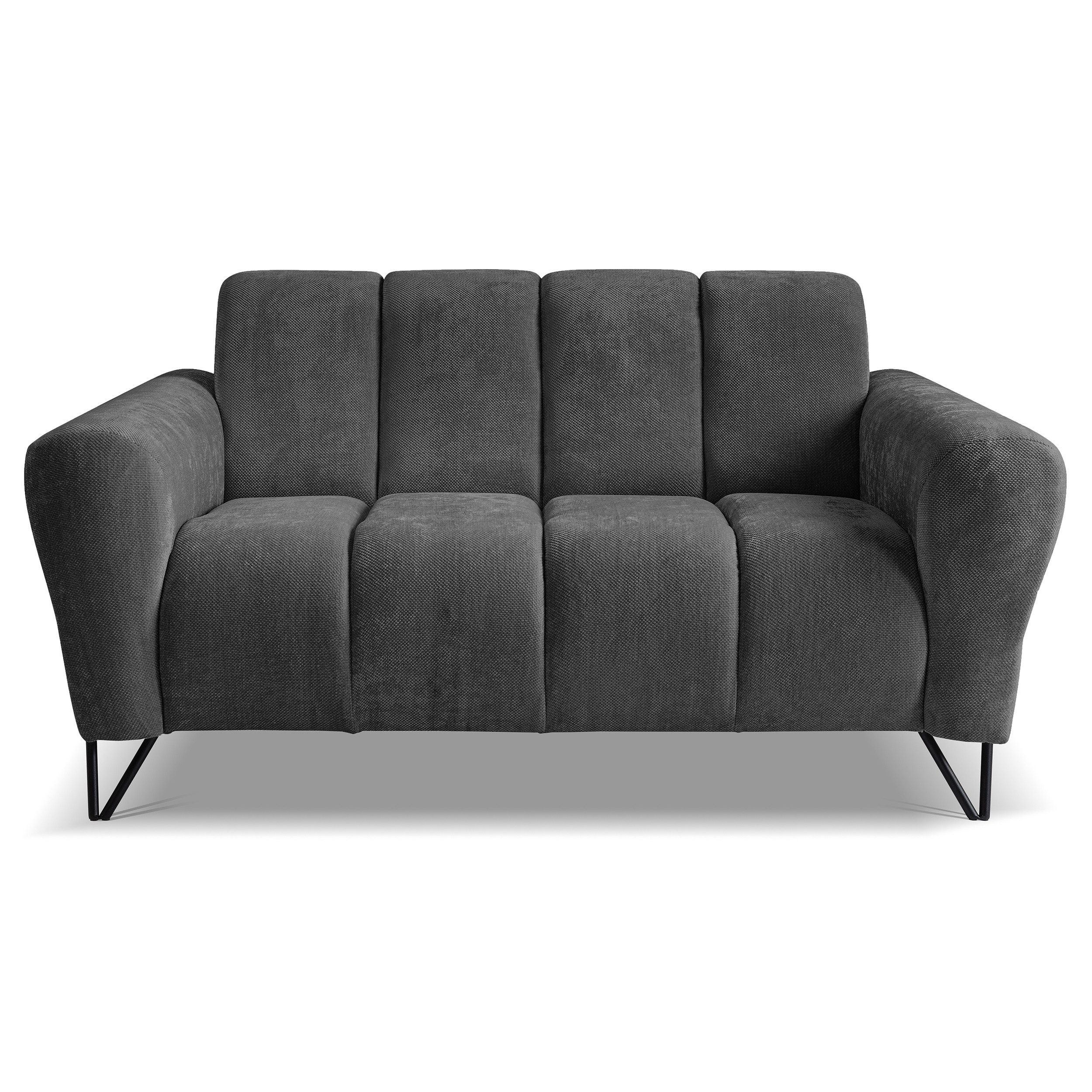 Beautysofa Sofa mit Metallbeine in schwarzer VOLARE, 2-Sitzer, viele Farbva günstig online kaufen