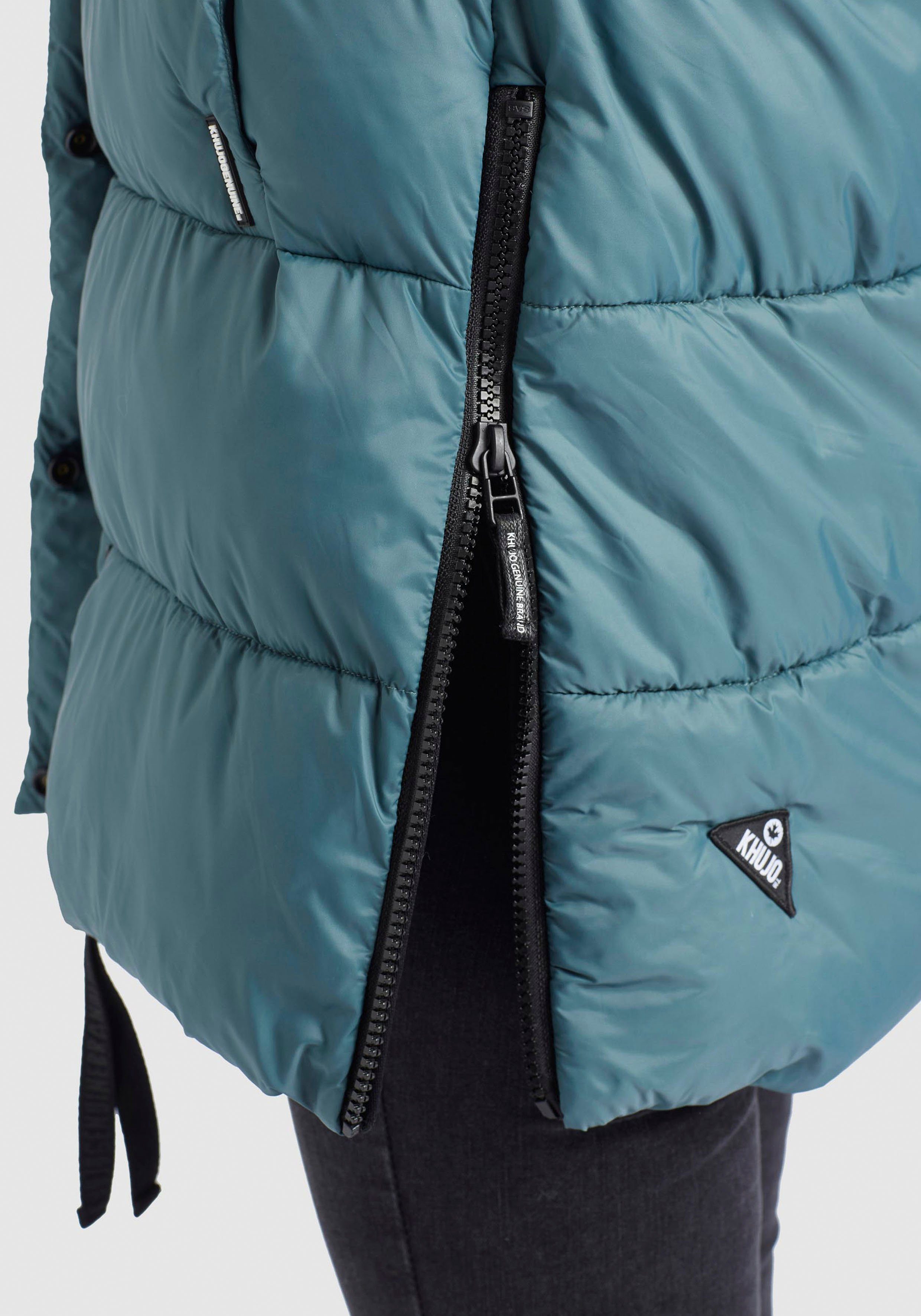 Damen Jacken khujo Steppjacke Nidalee Winterjacke mit Kapuze und hochschließenden Kragen