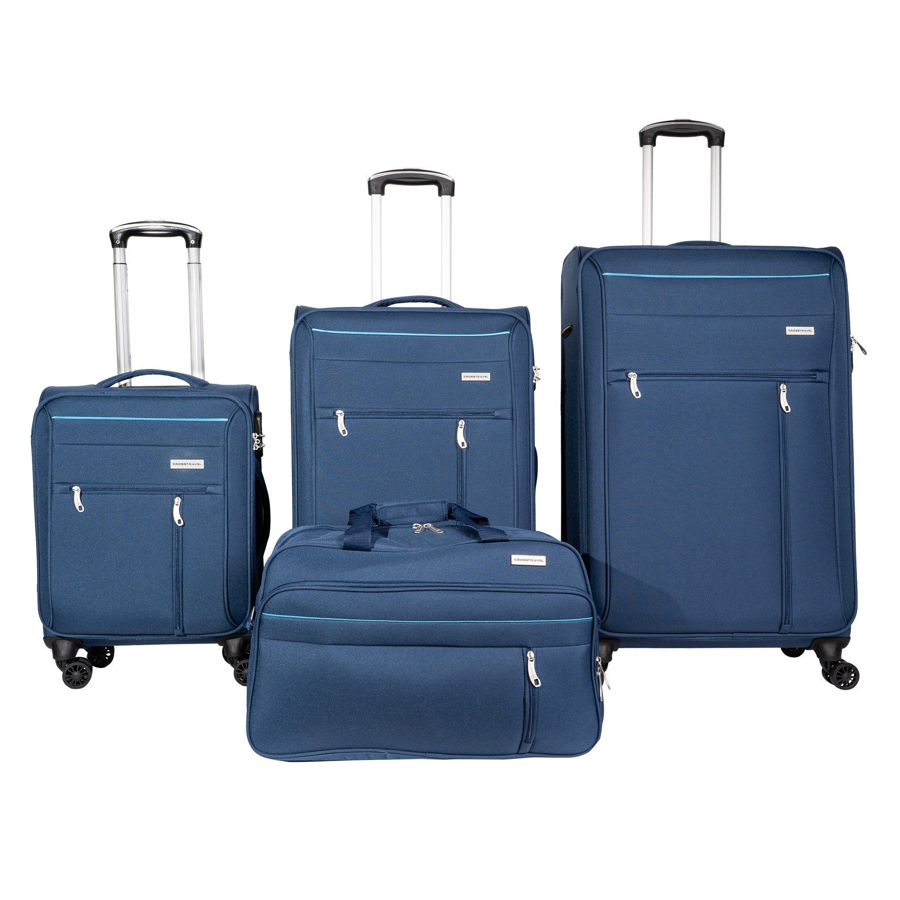 Crosstravel Trolleyset Providence, 4 Rollen, (4 günstig online kaufen
