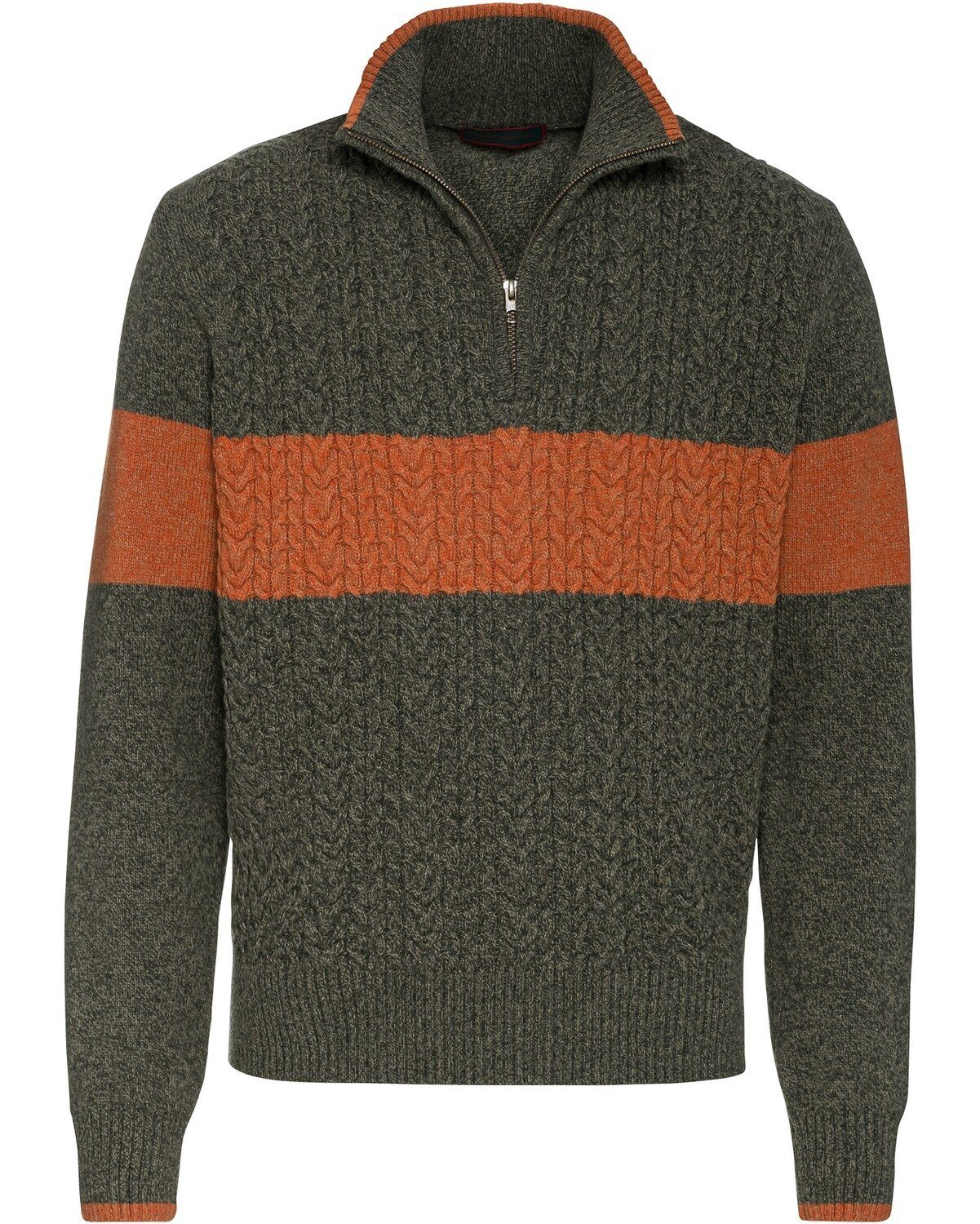 Reitmayer Strickpullover Troyer aus Mouliné-Garn