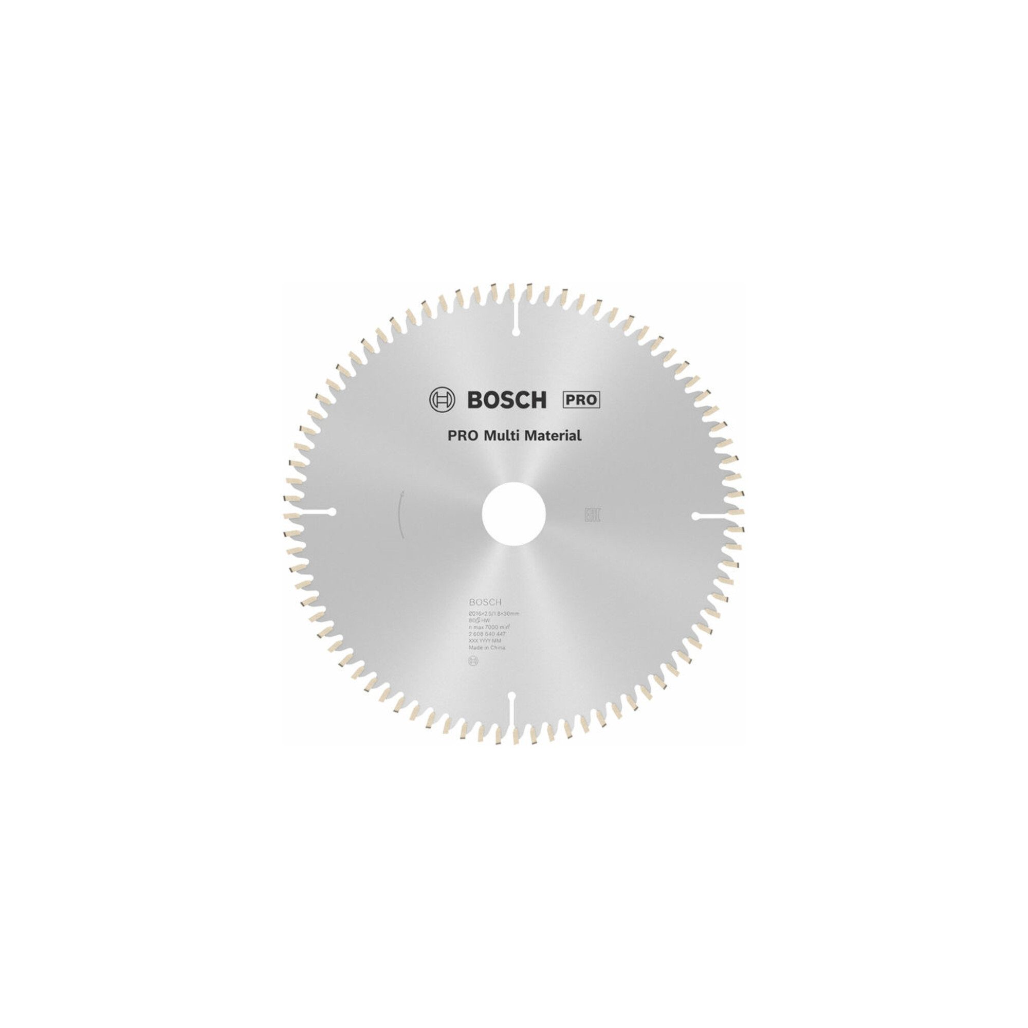 Bosch Professional Kreissägeblatt Bosch Kreissägeblatt Multi Material, 216 x 30 x 2,5 mm, Körnung: 80