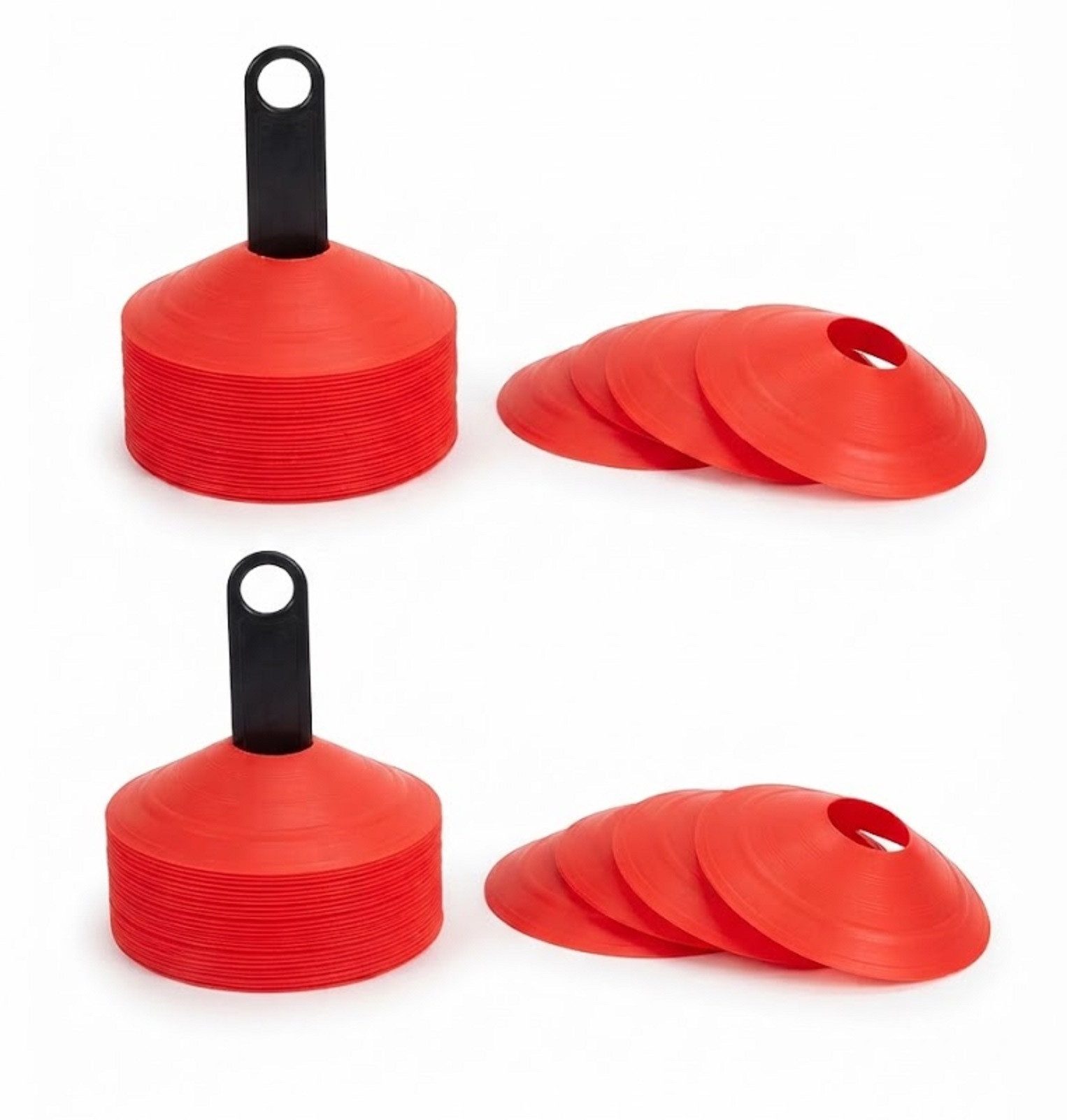 solex sports Markierungshütchen 48 er Set Markerungsteller Trainingshütchen (Spar-Set, 48 St., 48er Set), 19,5 cm Durchmesser