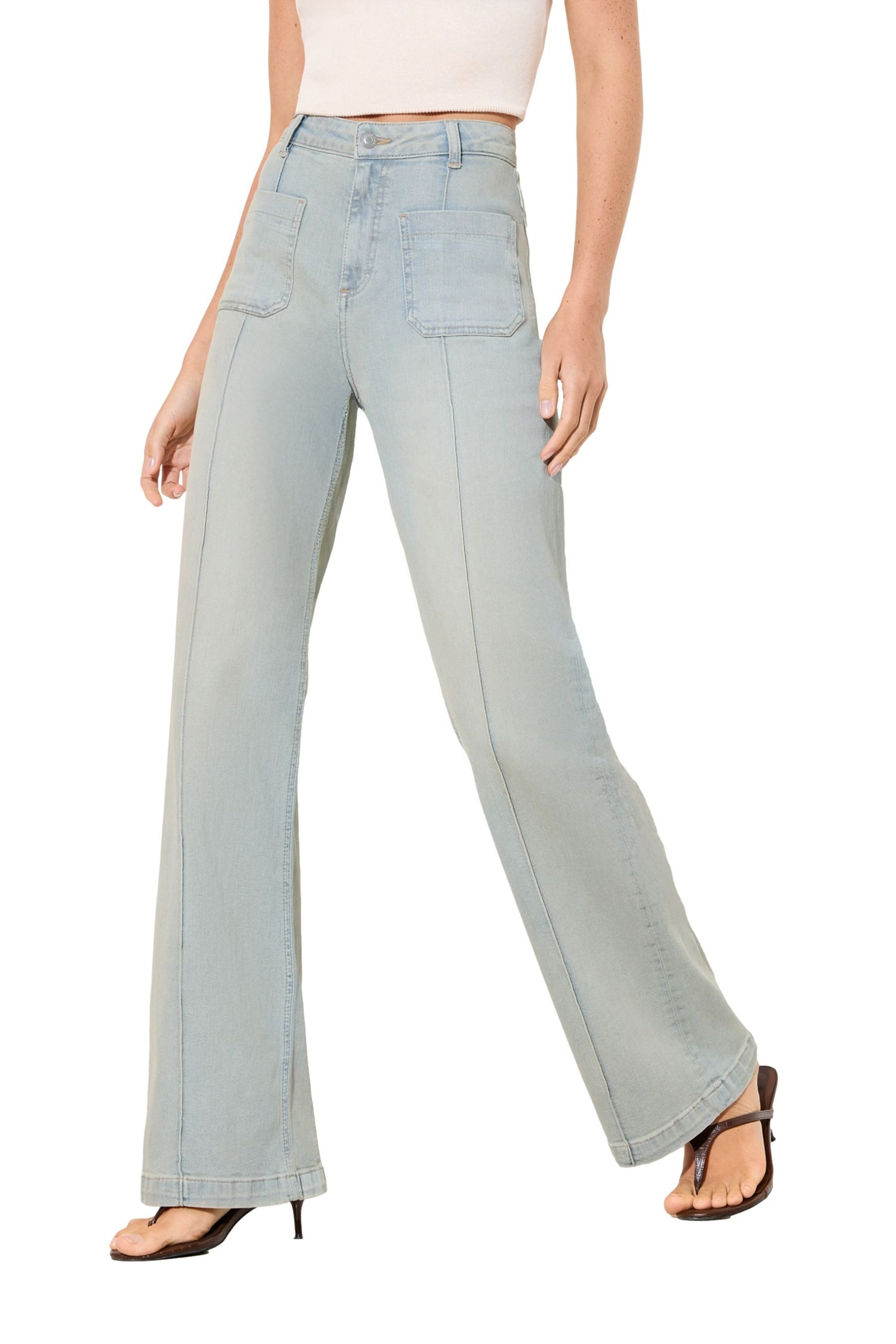 Weite Jeans Friends Like These Alltagsjeans mit weitem Bein