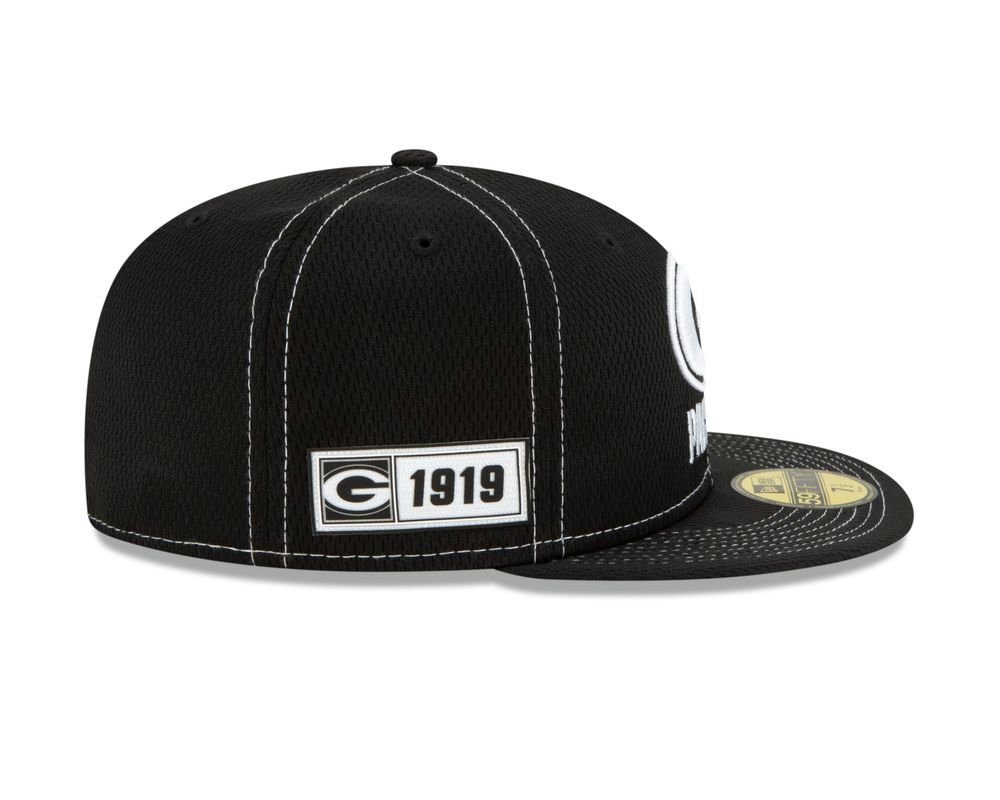 Road Era GREEN Era BAY Cap New Baseball PACKERS Authentic Black 2019 59FIFTY Cap NFL New Sideline