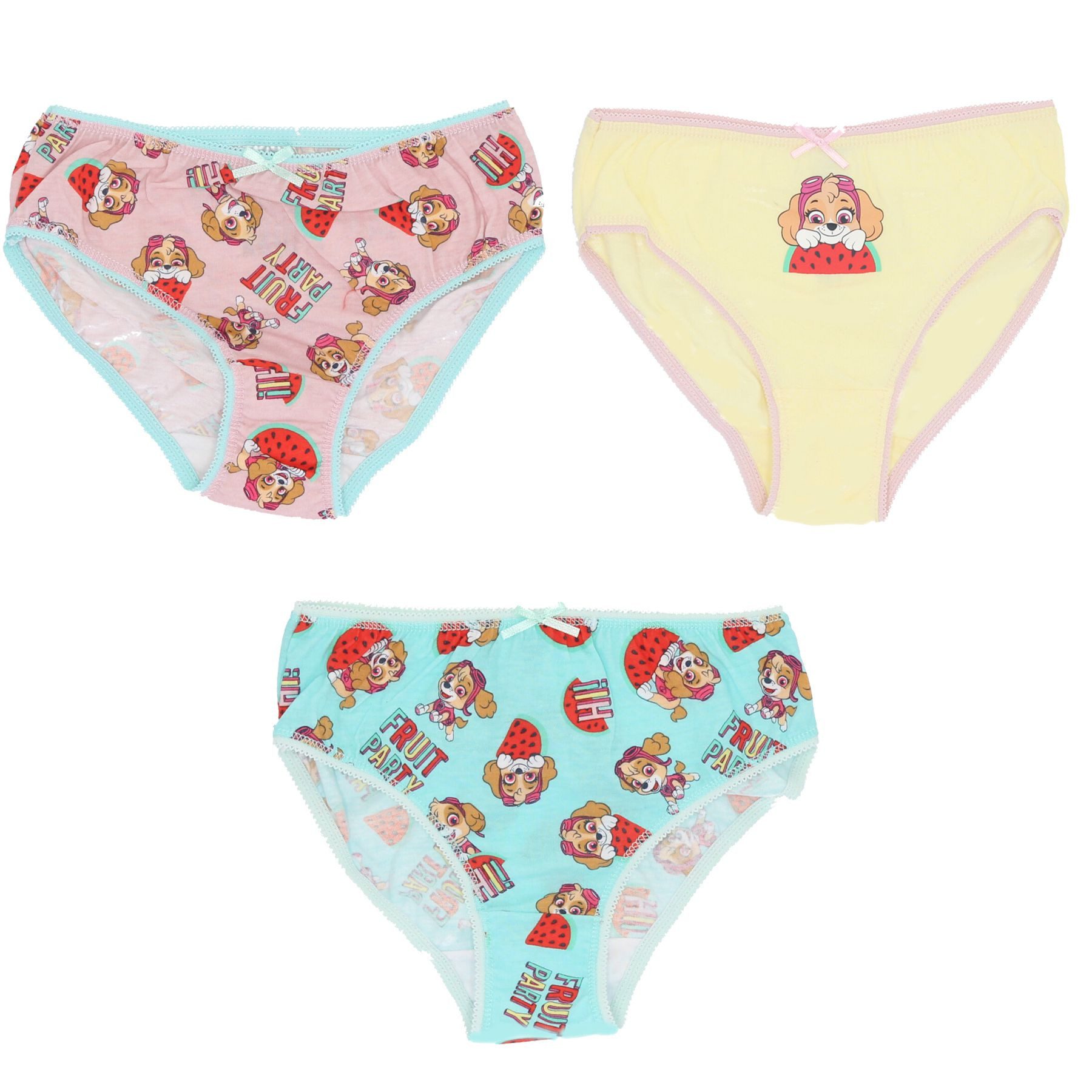 PAW PATROL Slip Paw Patrol Mädchen Slips – 3er Pack Unterwäsche aus reiner Baumwolle