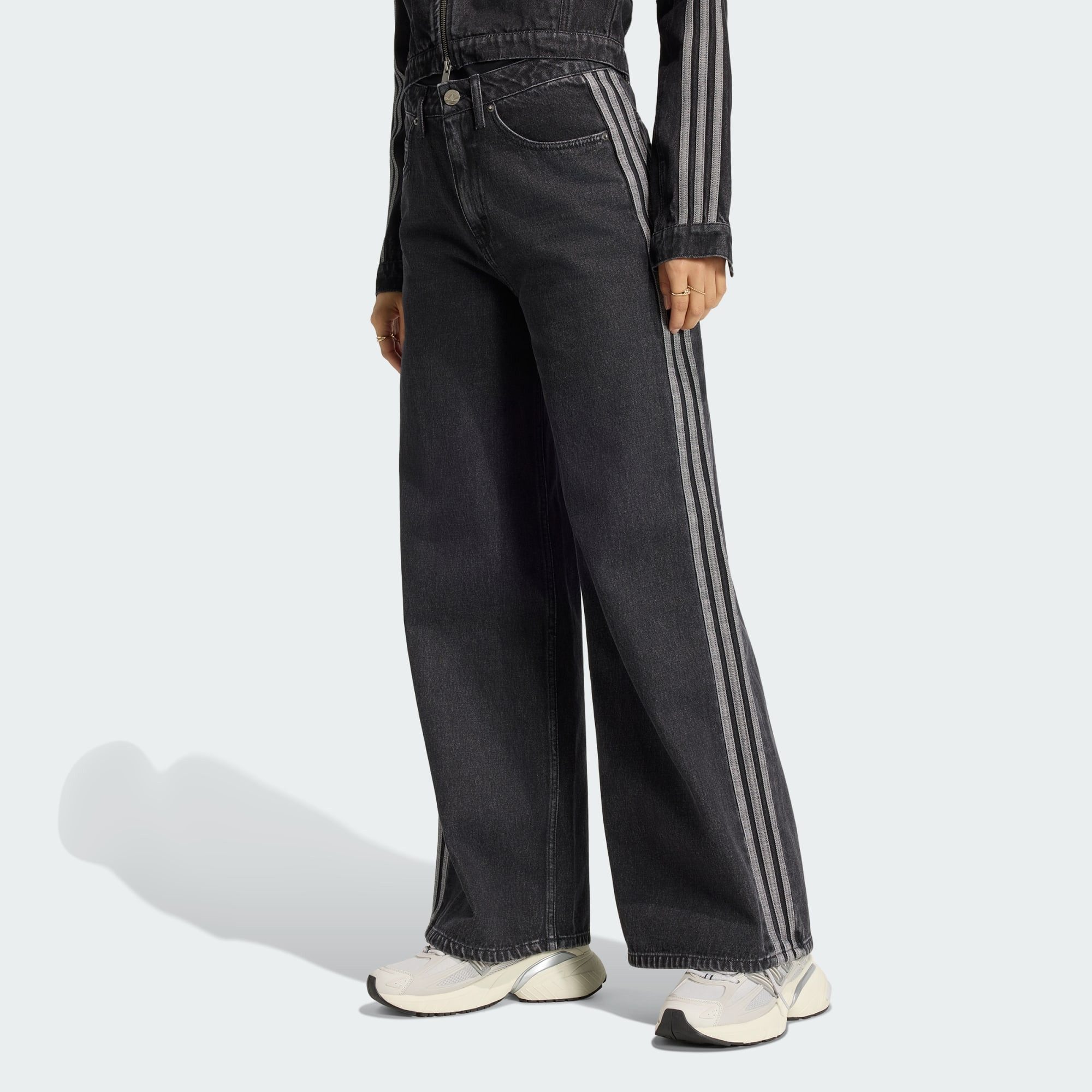 adidas Originals Loose-fit-Jeans JEANSHOSE, HOHER BUND, WEITES BEIN (1-tlg)