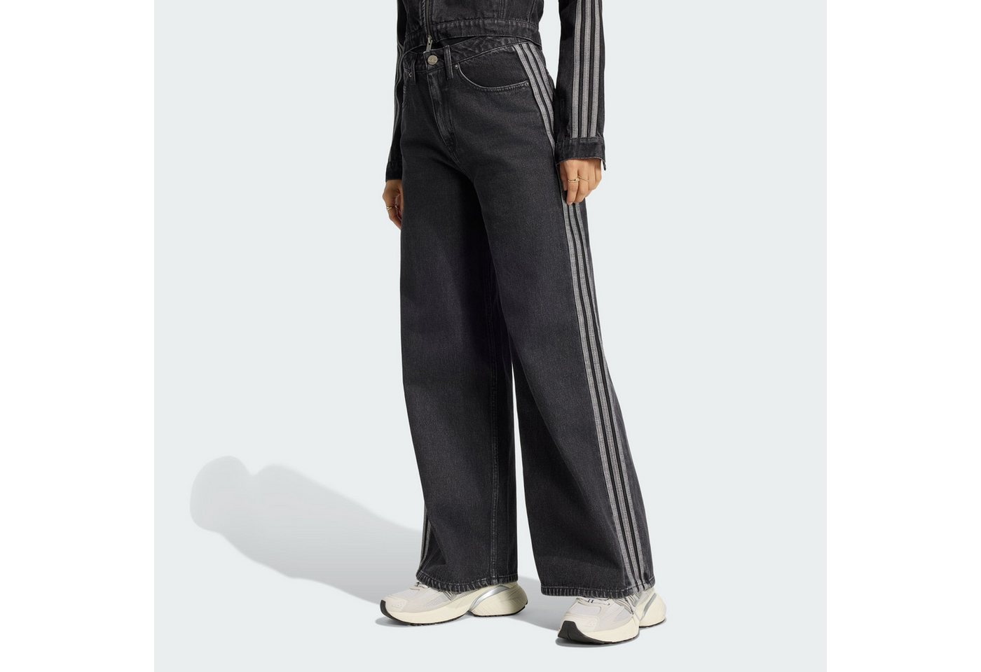 adidas Originals Loose-fit-Jeans JEANSHOSE, HOHER BUND, WEITES BEIN (1-tlg)