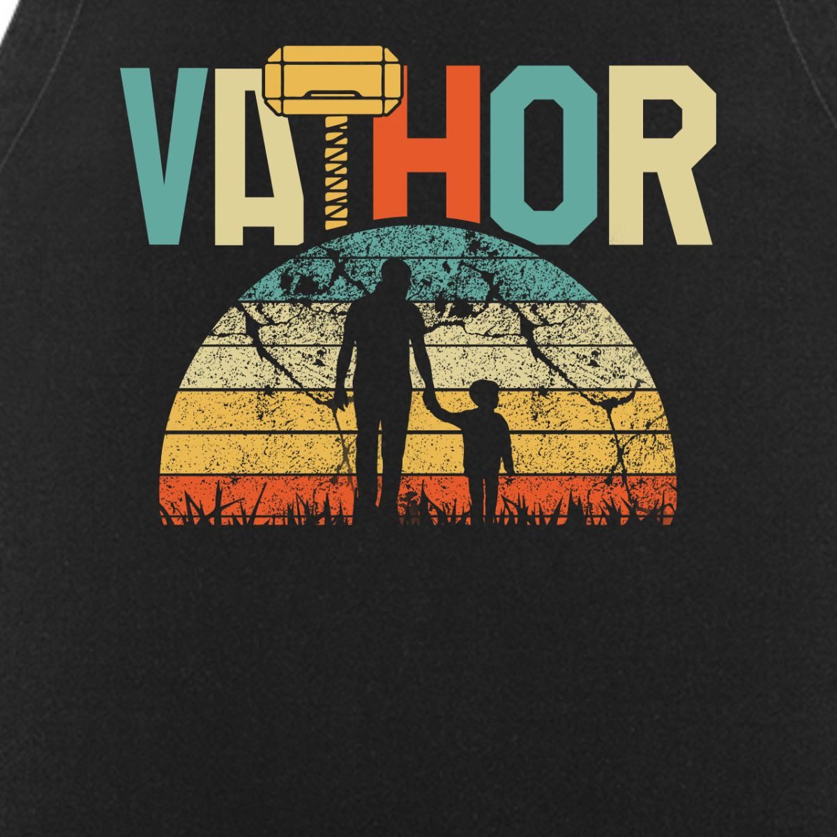 Spreadshirt Kochschürze Vathor Vater Kind Retro Kochschürze, (1-tlg)