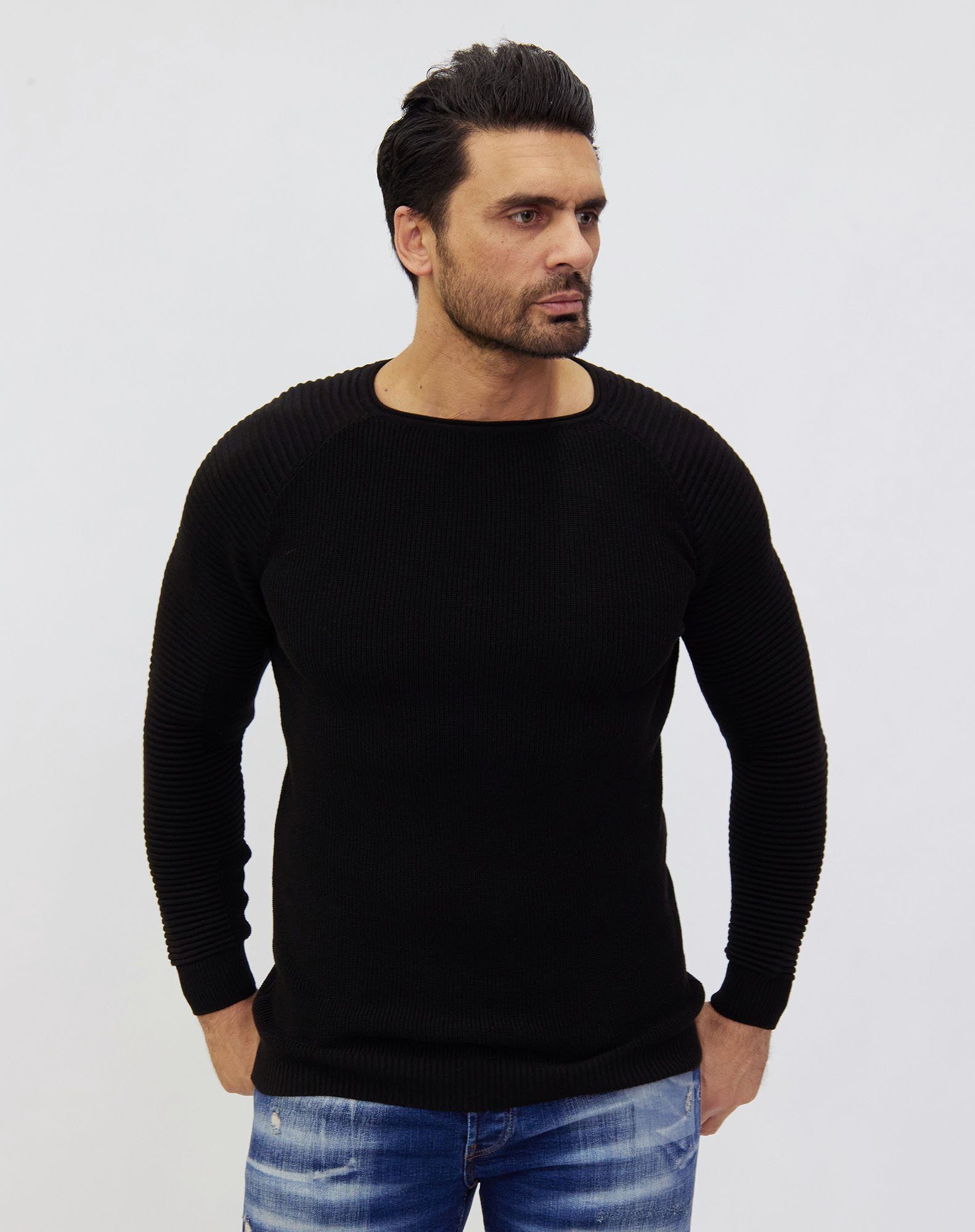 Denim Distriqt Strickpullover Feiner modischer Strickpullover günstig online kaufen