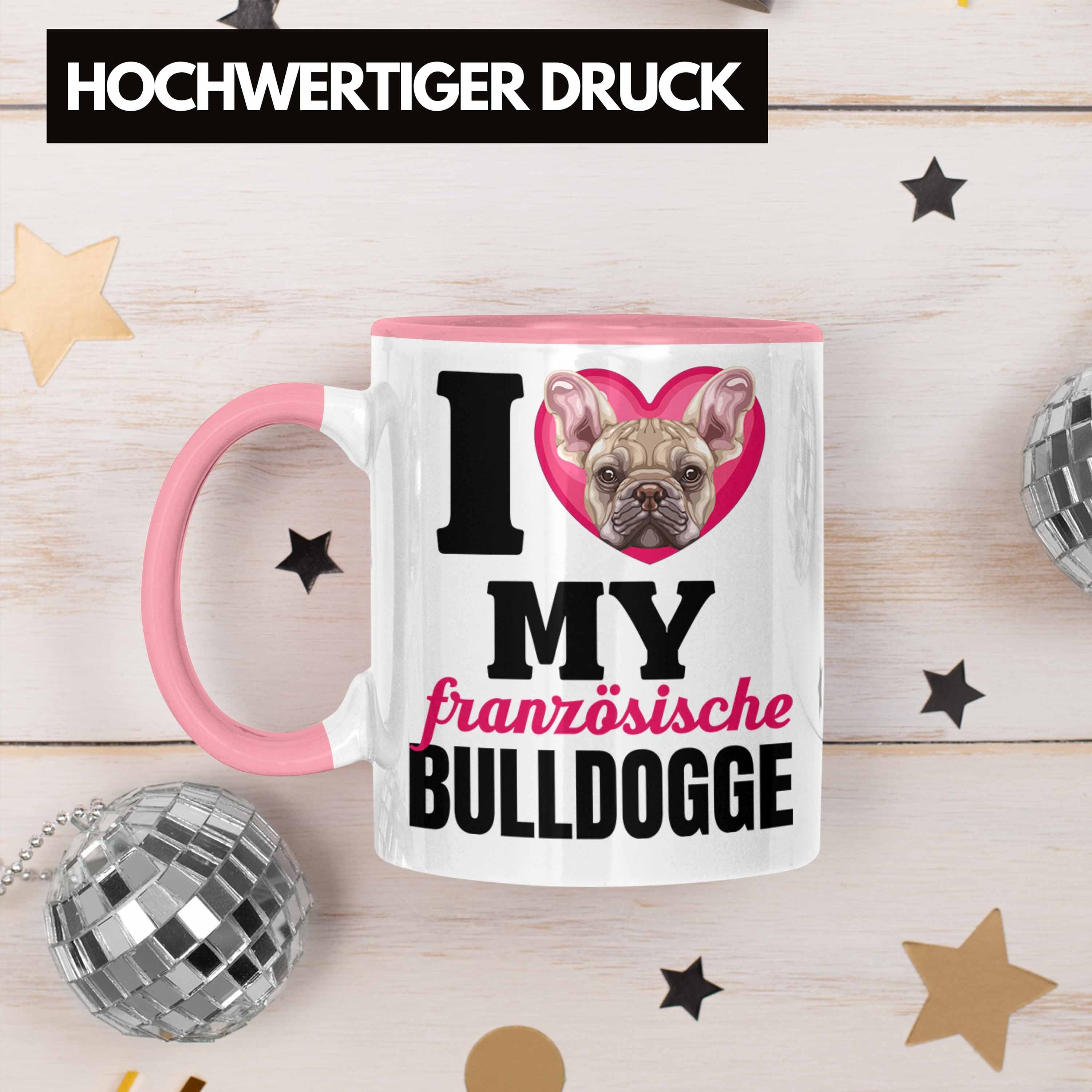 Geschenk Tasse Gesch Rosa Lustiger Französische Tasse Besitzerin Trendation Bulldogge Spruch